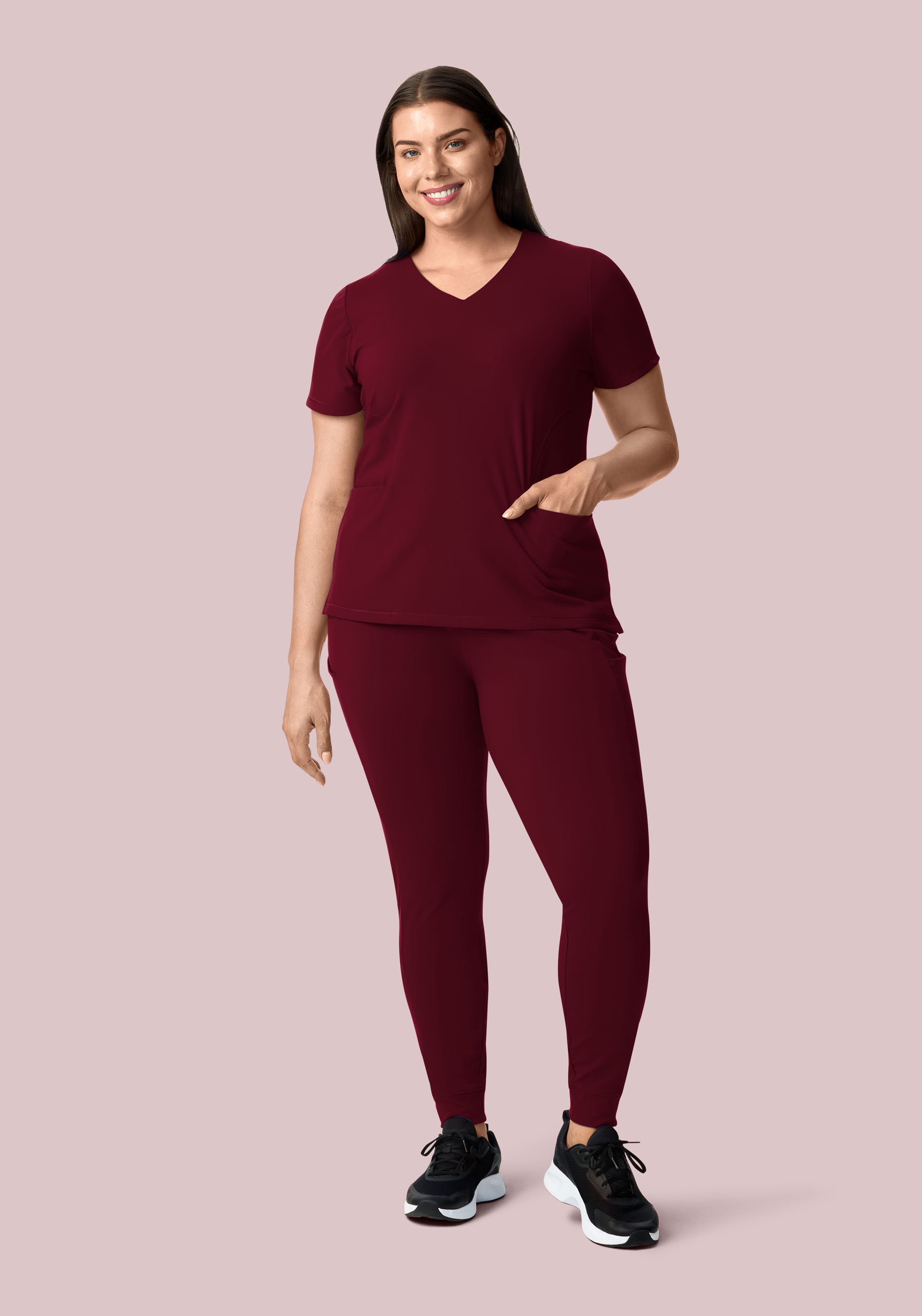 Soft Stretch Joggers Wine
