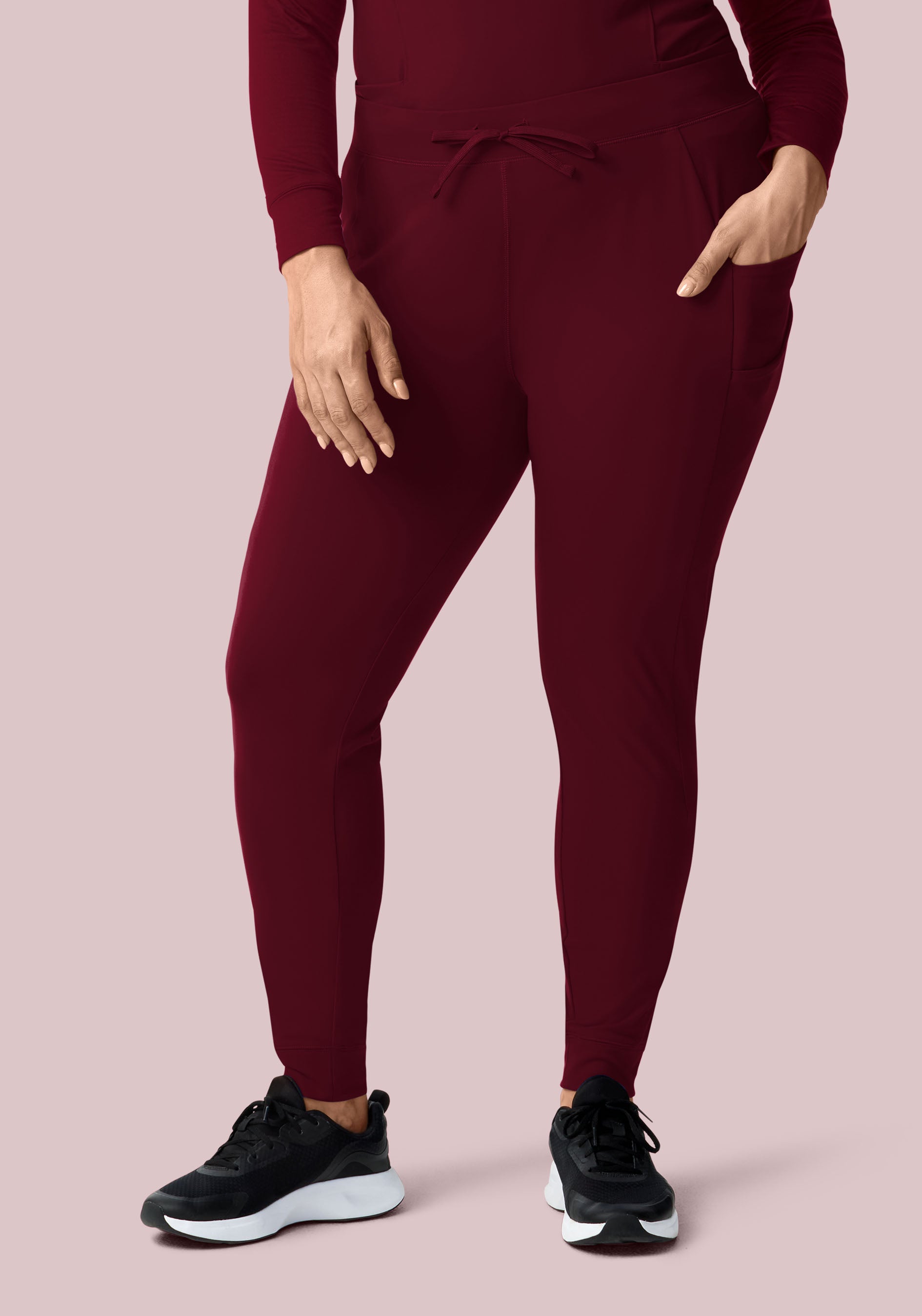 Soft Stretch Joggers Wine