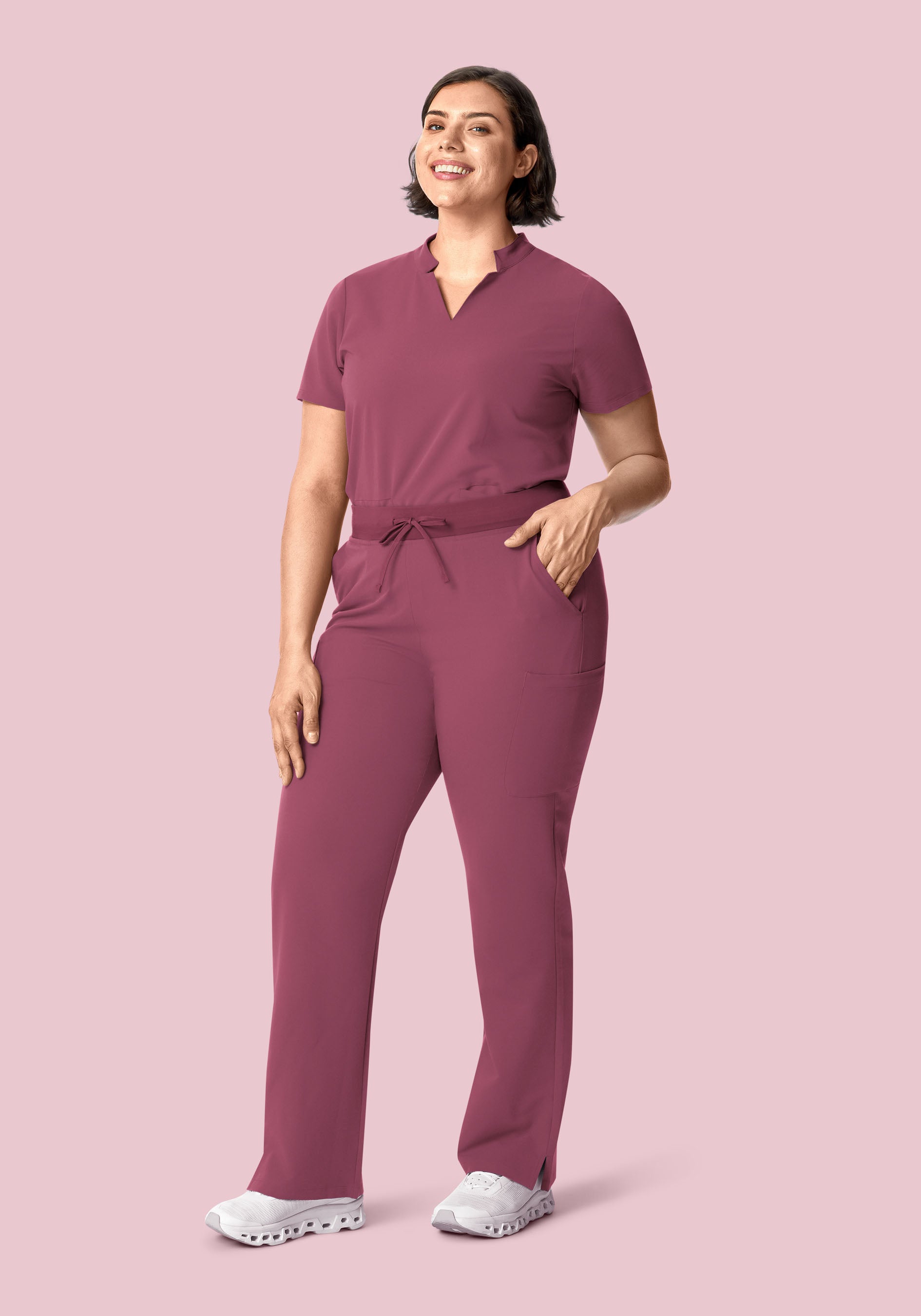 11 Pocket High Waisted Cargos Deep Mauve