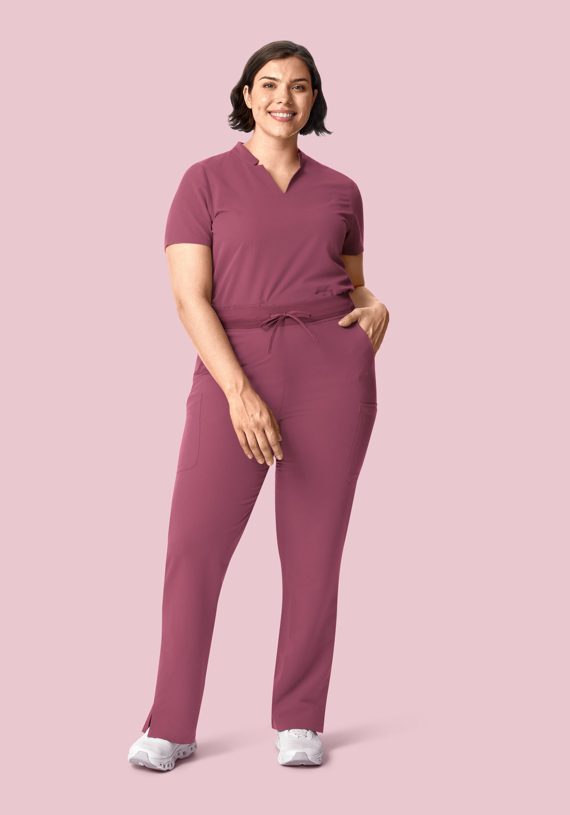 11 Pocket High Waisted Cargos Deep Mauve