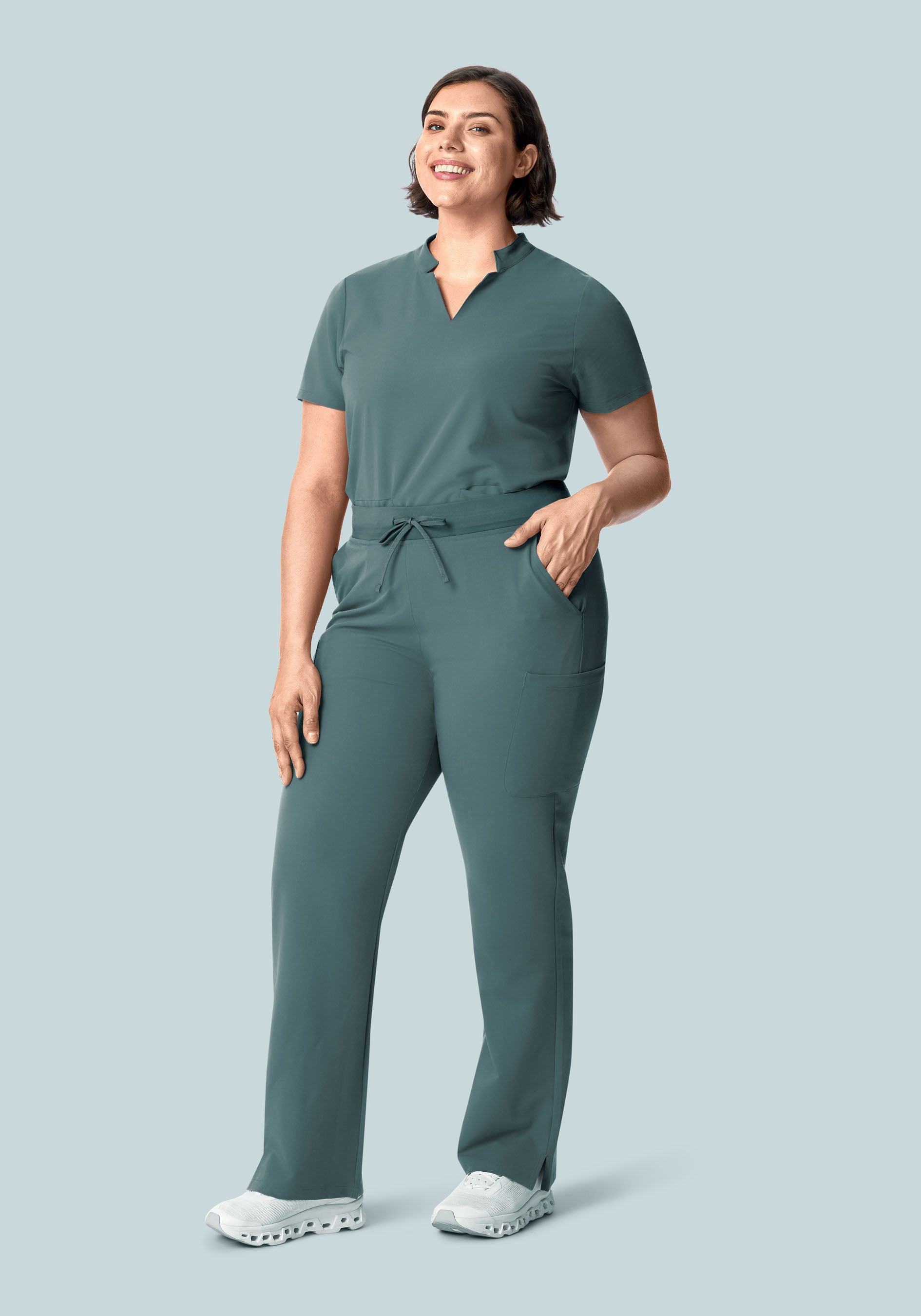 11 Pocket High Waisted Cargos Stormy Sky