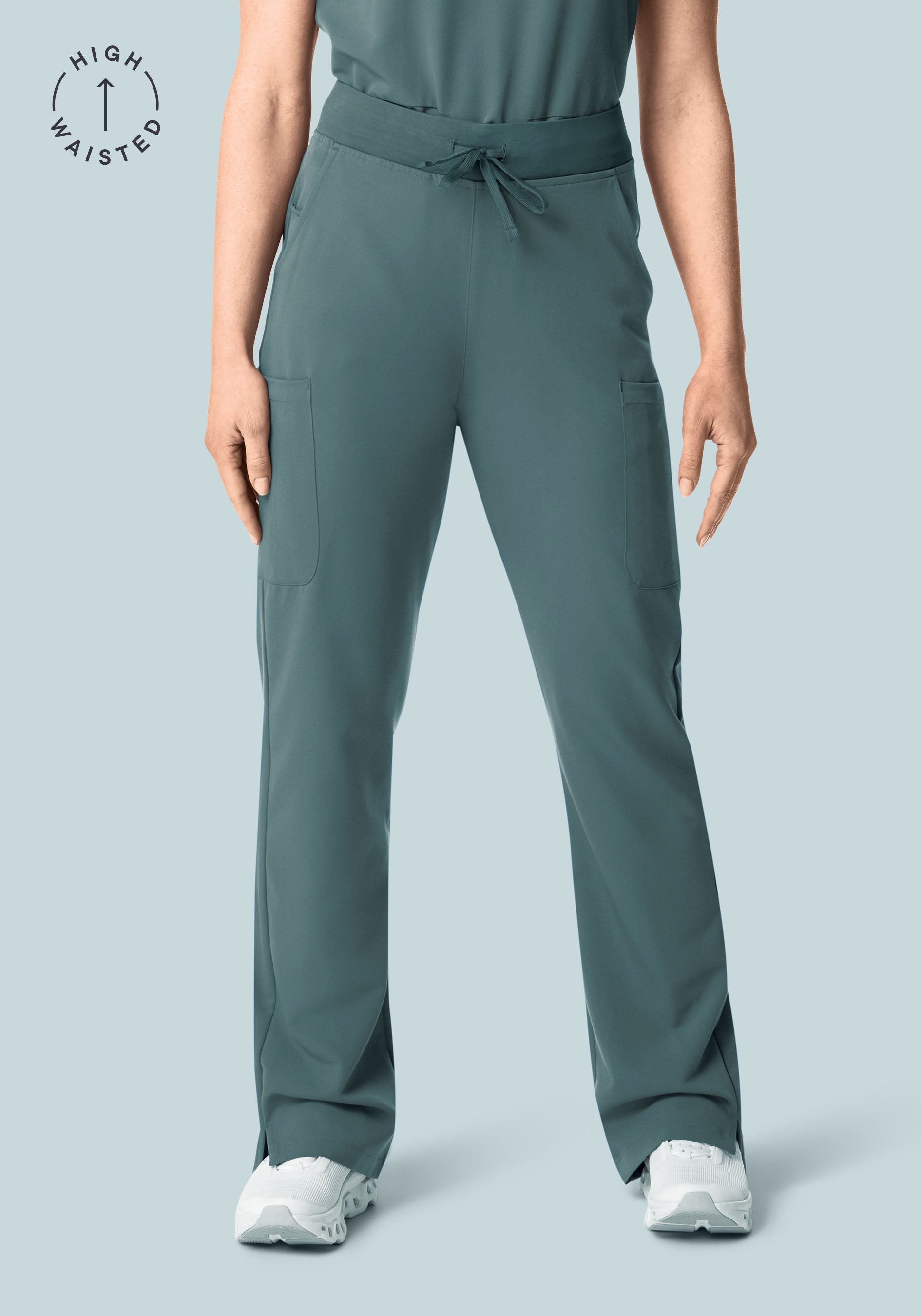 11 Pocket High Waisted Cargos Stormy Sky