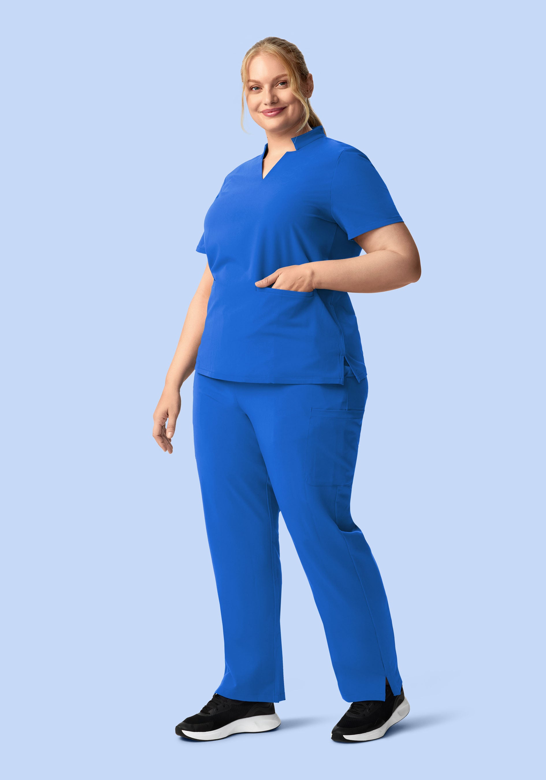 11 Pocket High Waisted Cargos Royal Blue