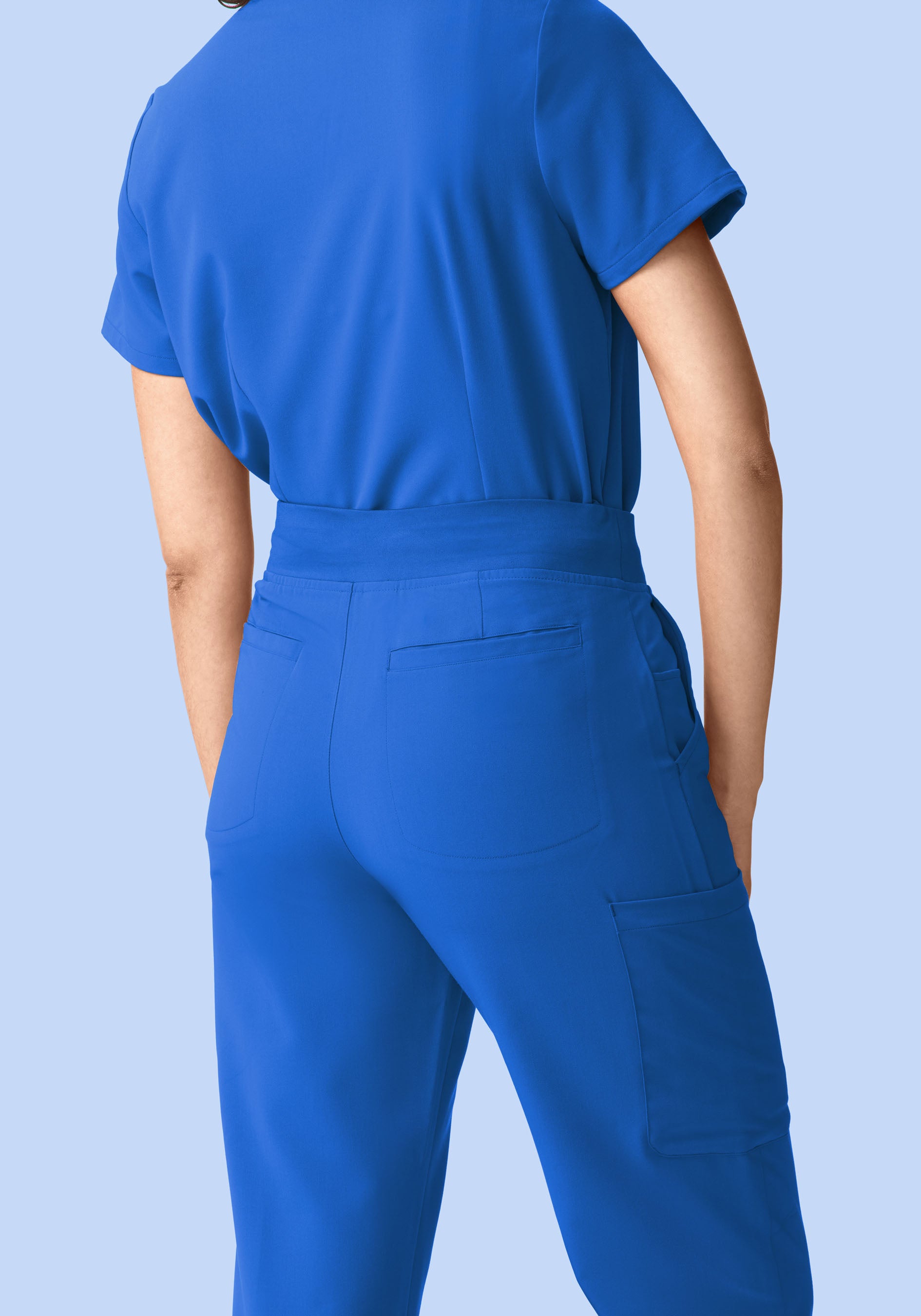 11 Pocket High Waisted Cargos Royal Blue