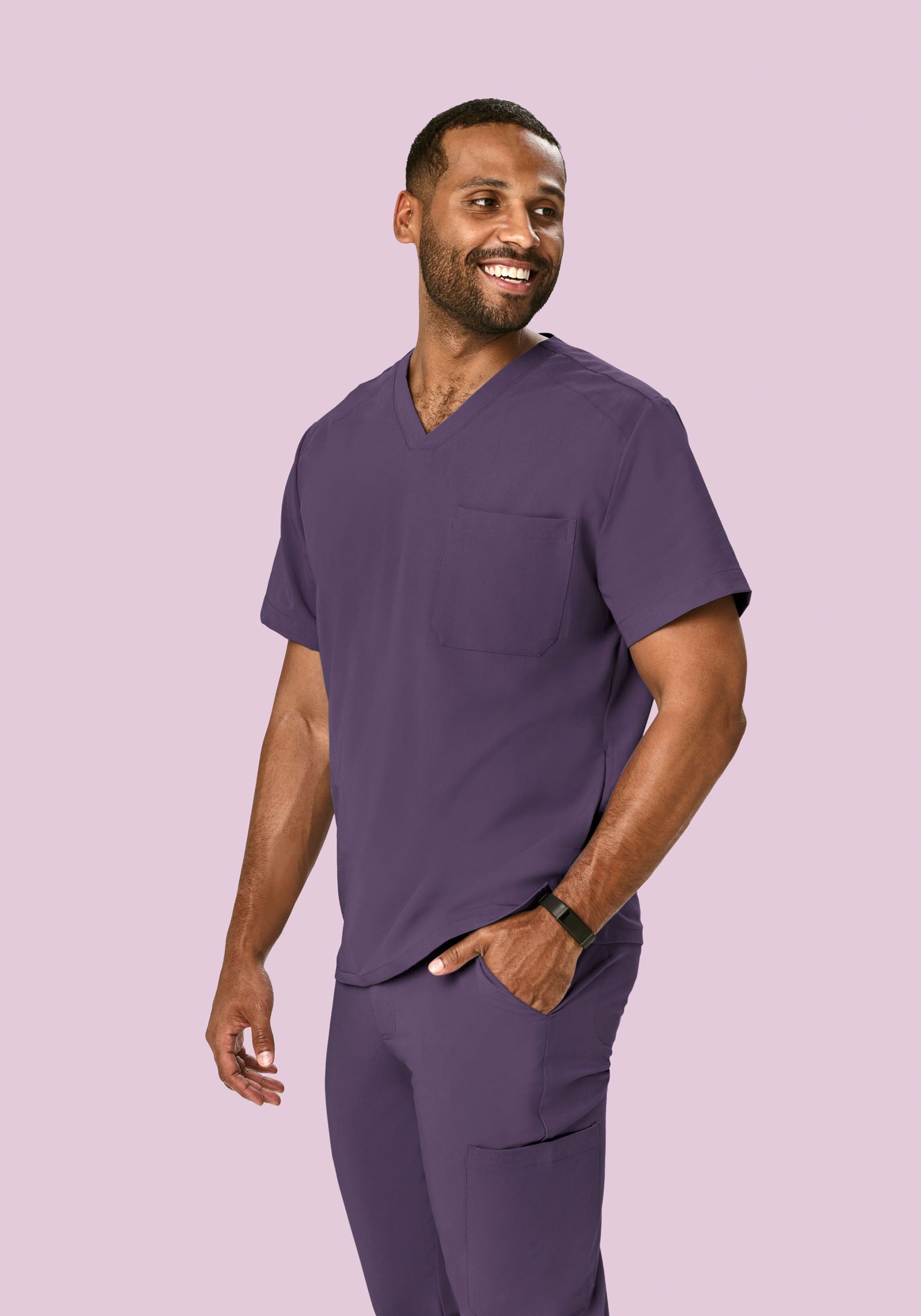 Three Pocket Top Deep Dewberry