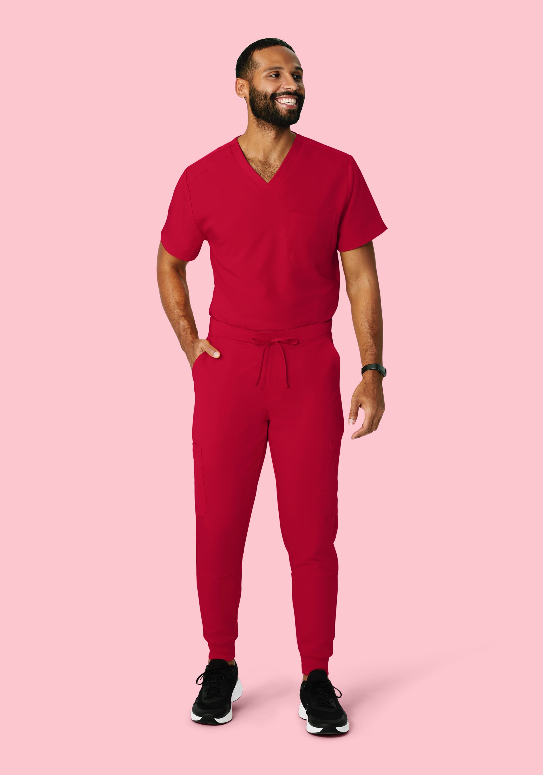 7 Pocket Joggers Crimson