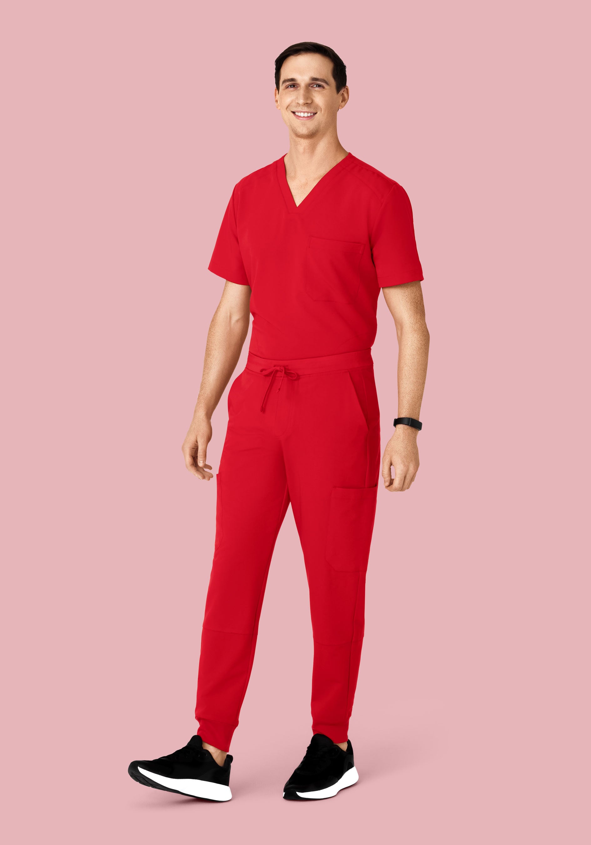 7 Pocket Joggers Poppy Red