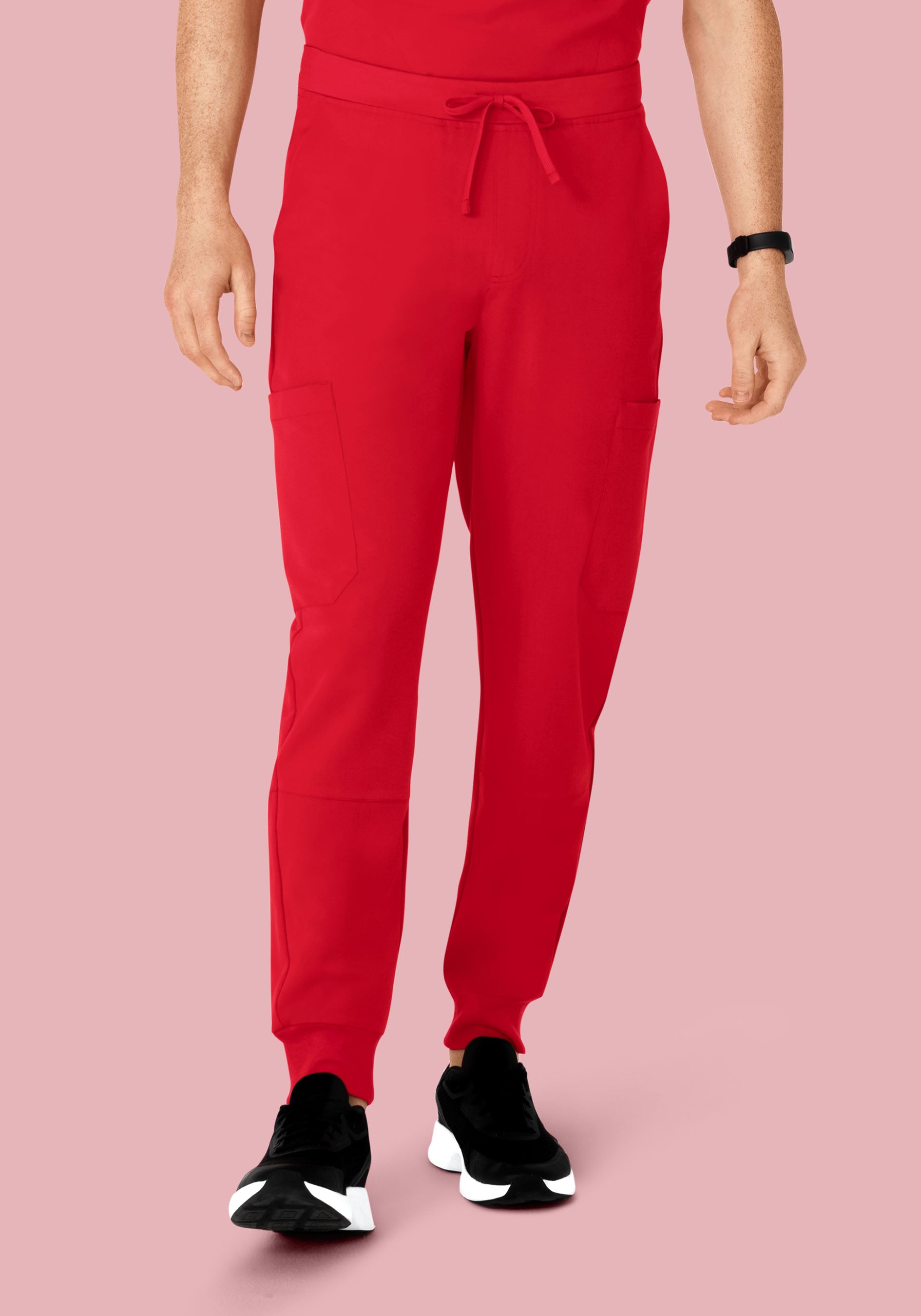 7 Pocket Joggers Poppy Red