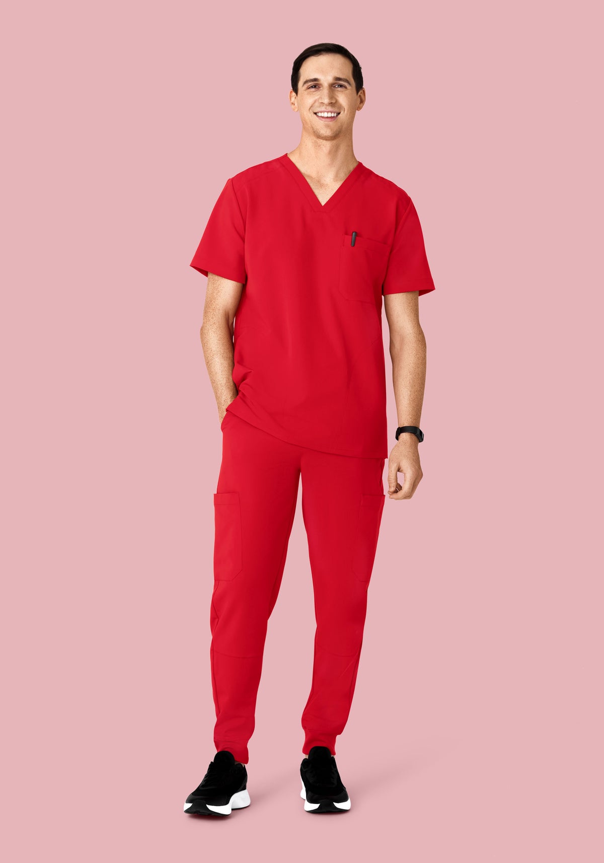 Three Pocket Top Poppy Red