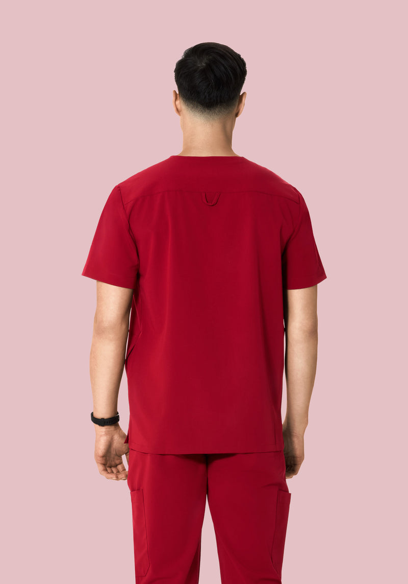 Three Pocket Top Cardinal