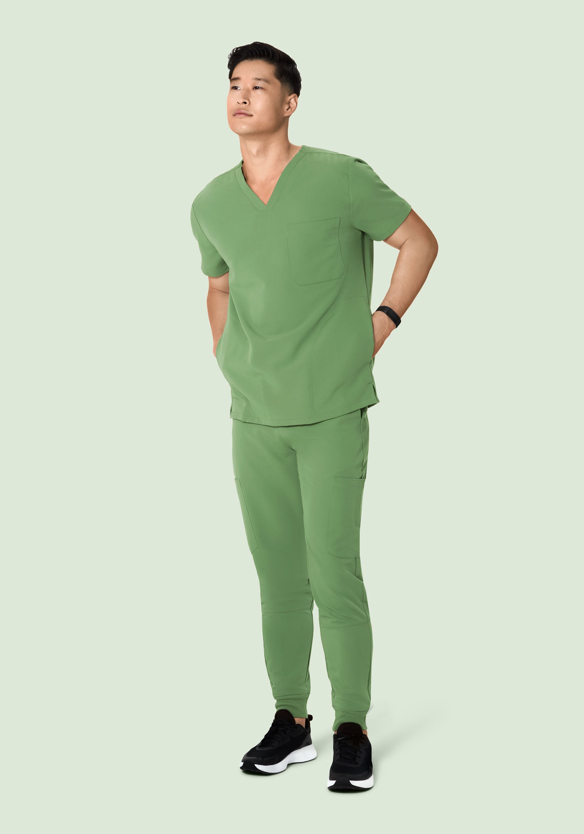 Three Pocket Top Hazel Green