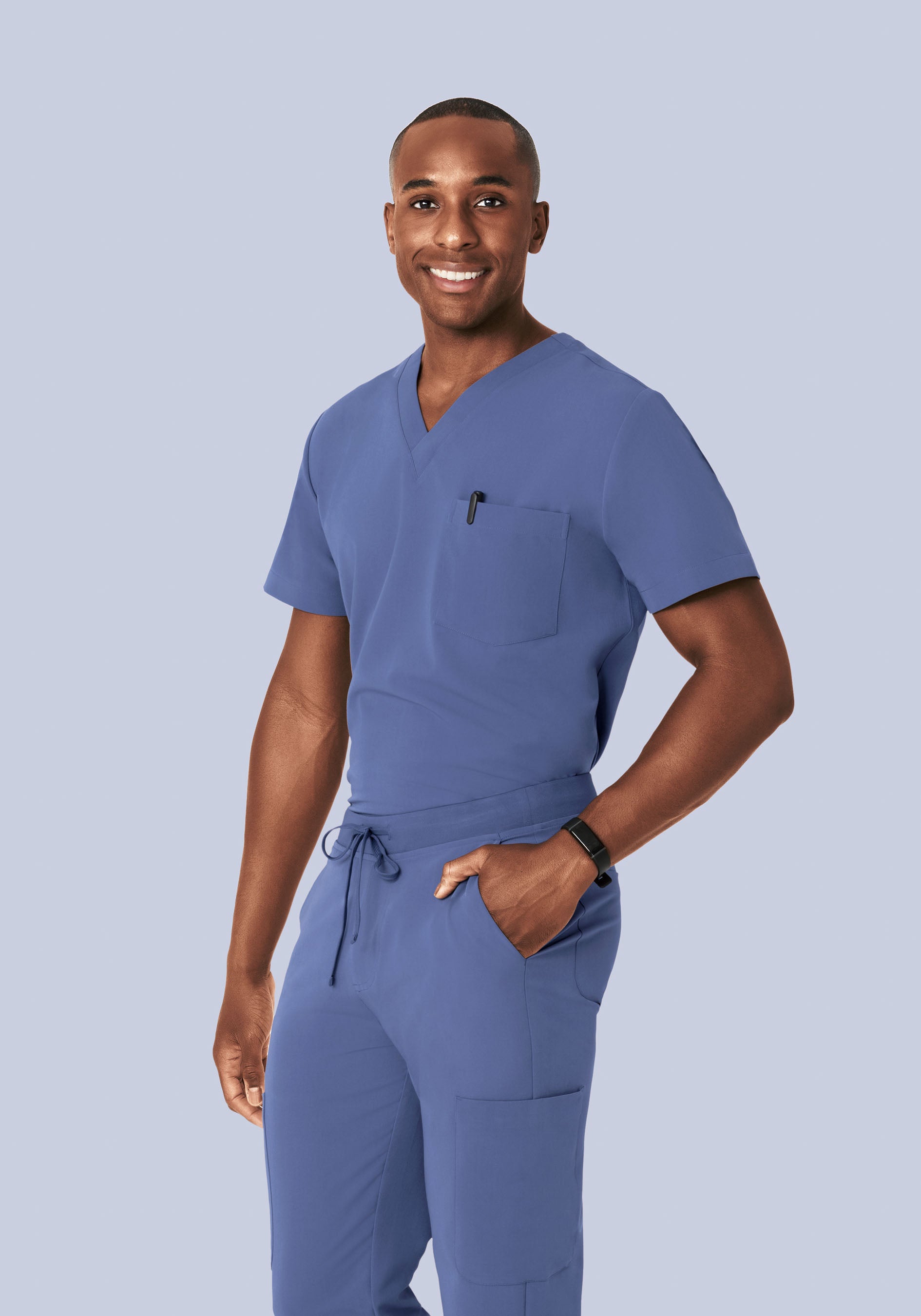 Two Pocket Top Deep Periwinkle