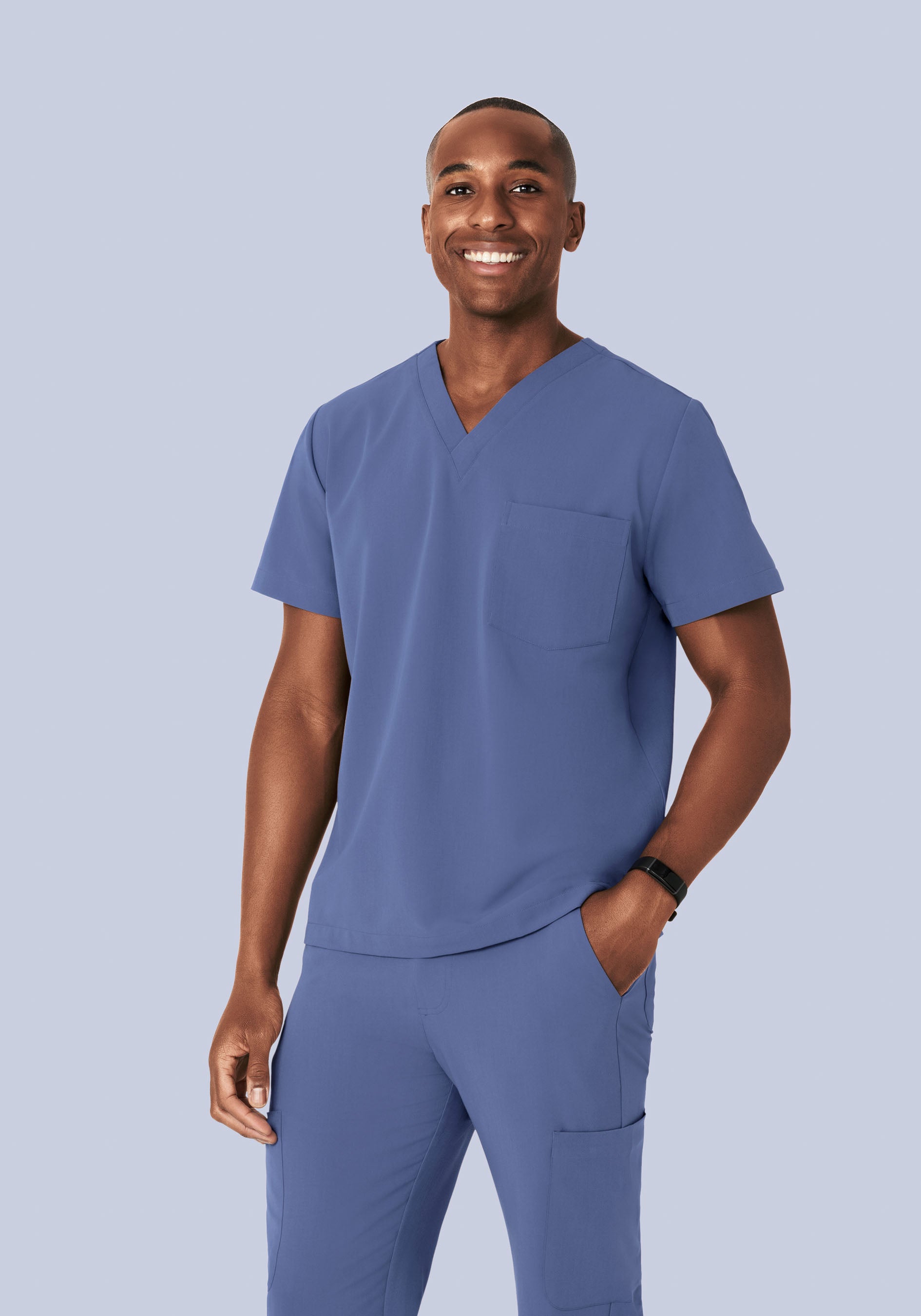 Two Pocket Top Deep Periwinkle