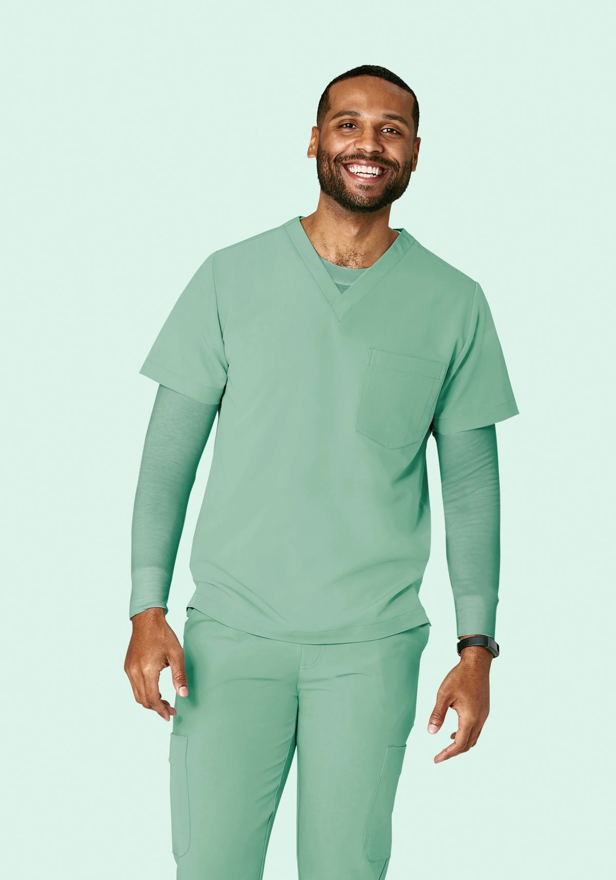 Men's Underscrub Base Layer Scrub Top - Jade | Mandala Scrubs
