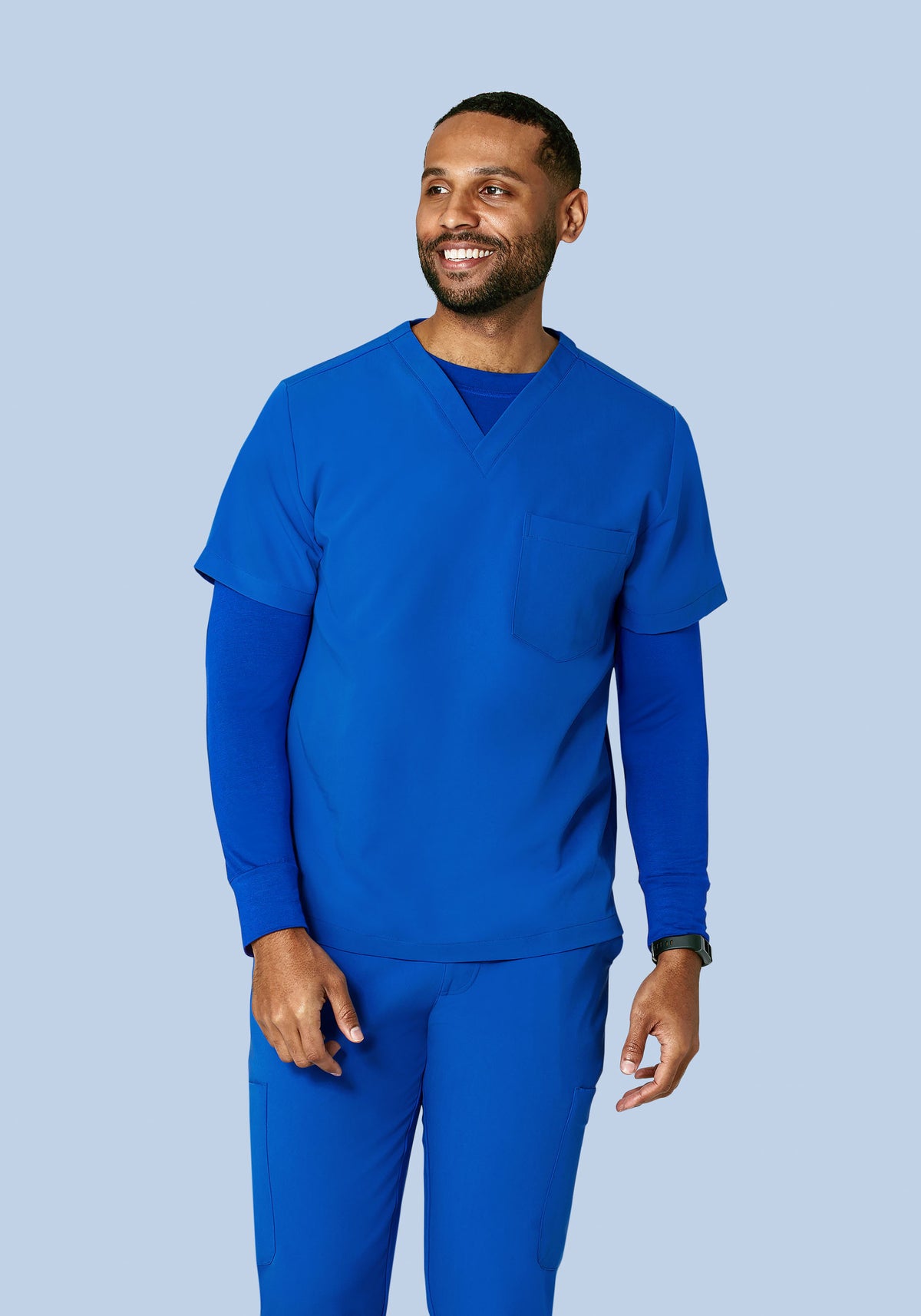 Men's Underscrub Base Layer Scrub Top - Royal Blue | Mandala Scrubs