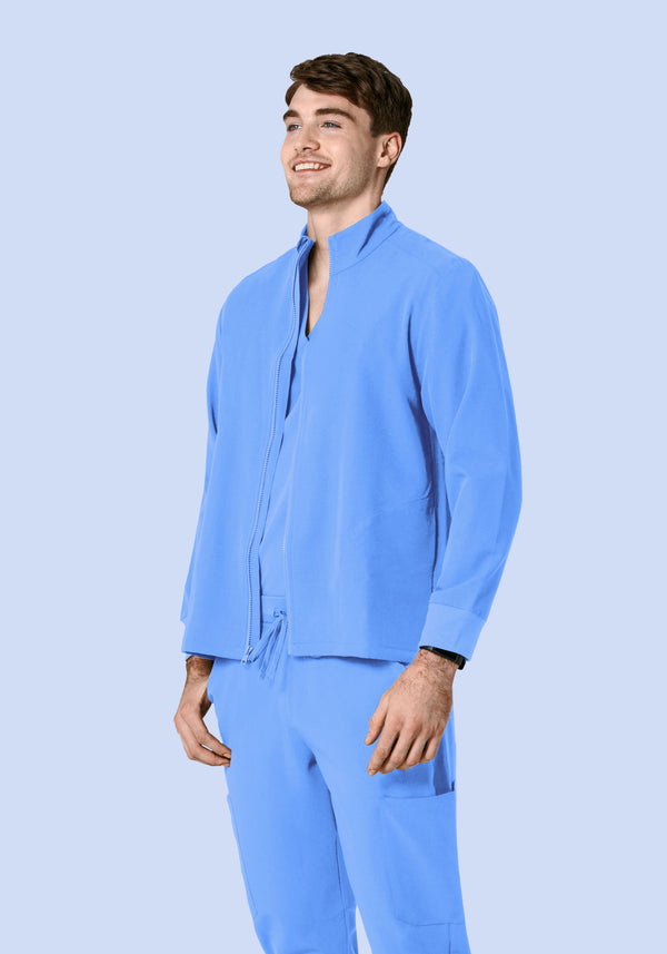 Men's Modern Scrub Jacket Ceil Blue