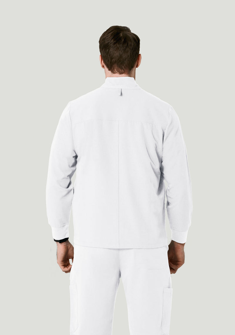 Men's Modern Scrub Jacket White