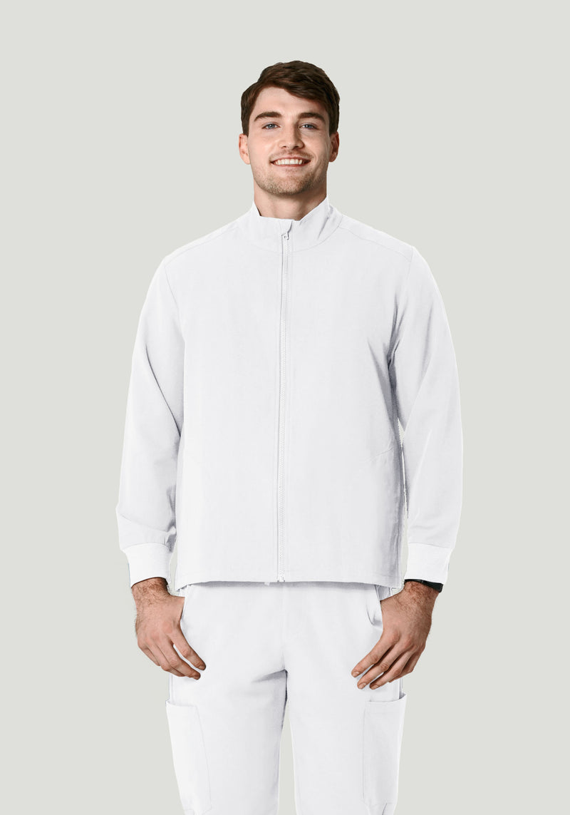 Men's Modern Scrub Jacket White