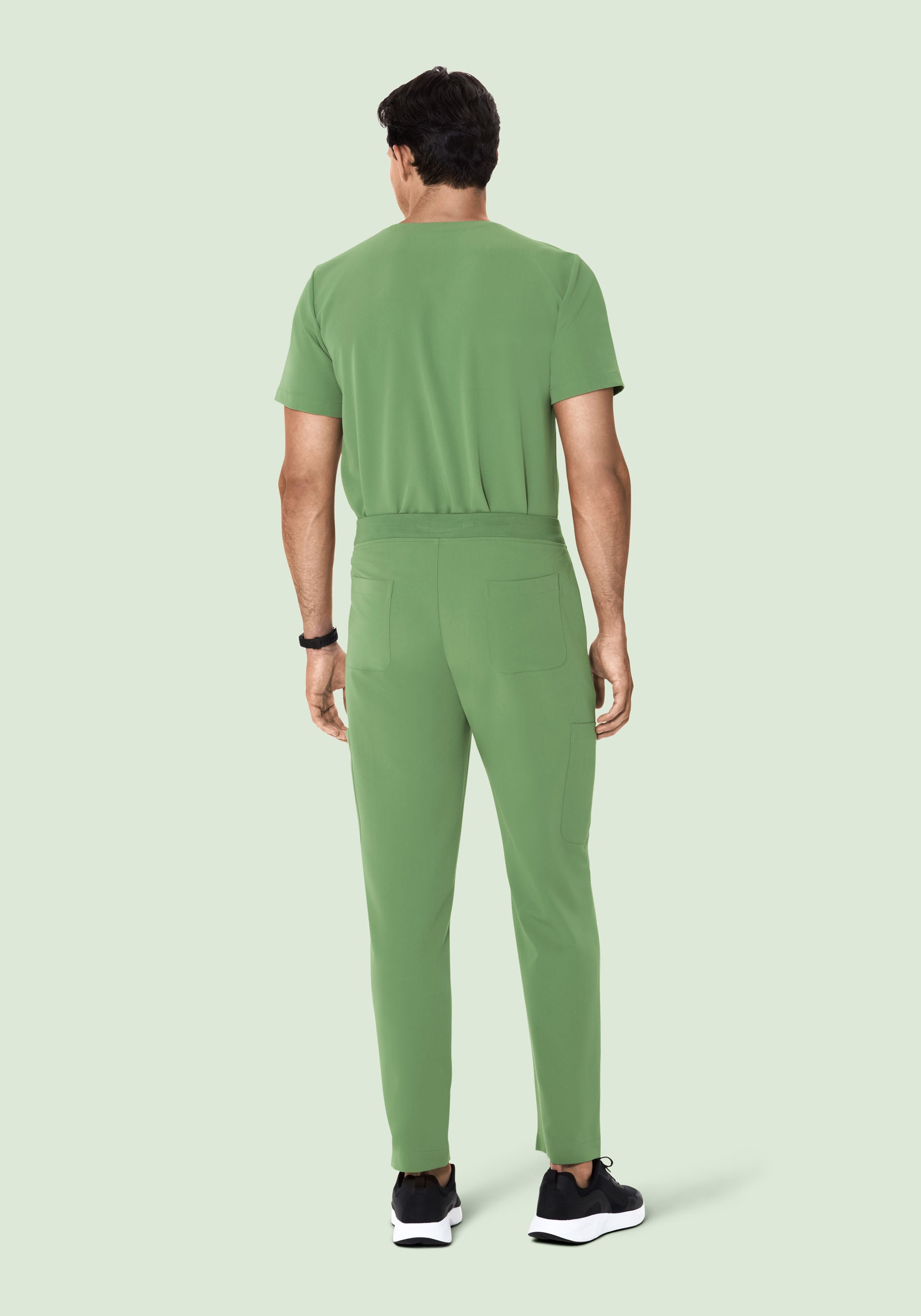 Men's Mid-Rise Straight Leg Cargo Scrub Pants - Hazel Green