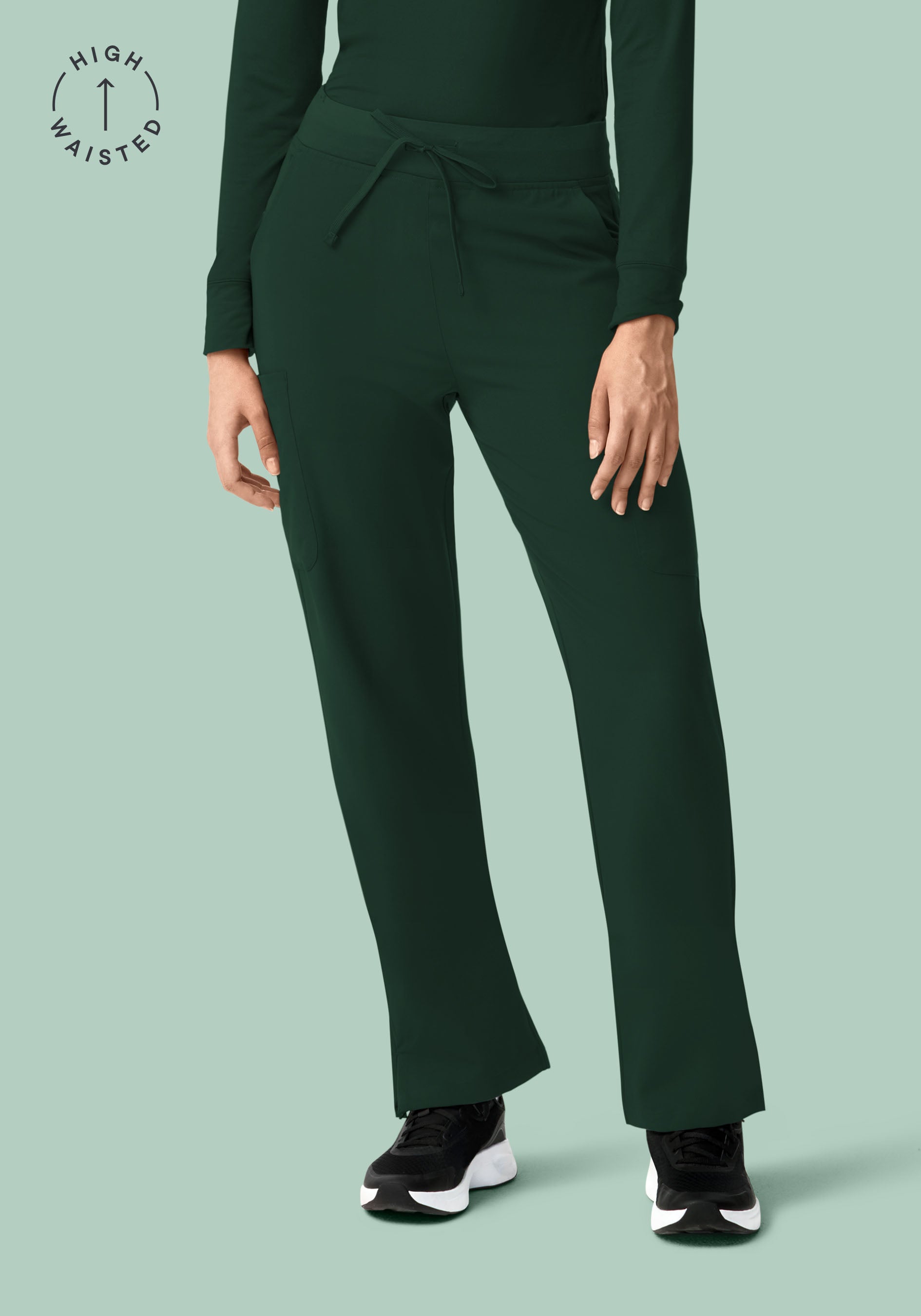 11 Pocket High Waisted Cargos Midnight Green