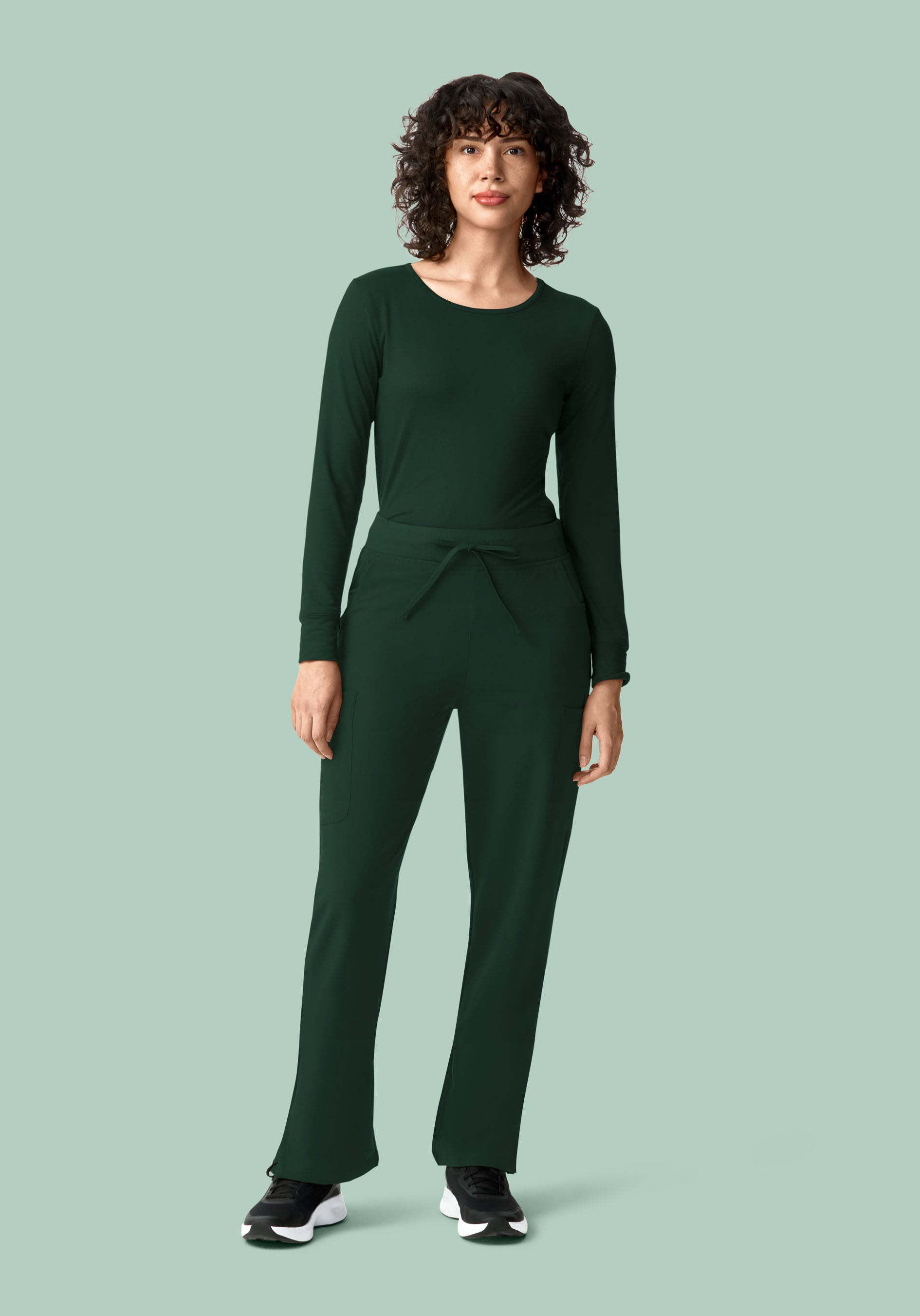 11 Pocket High Waisted Cargos Midnight Green