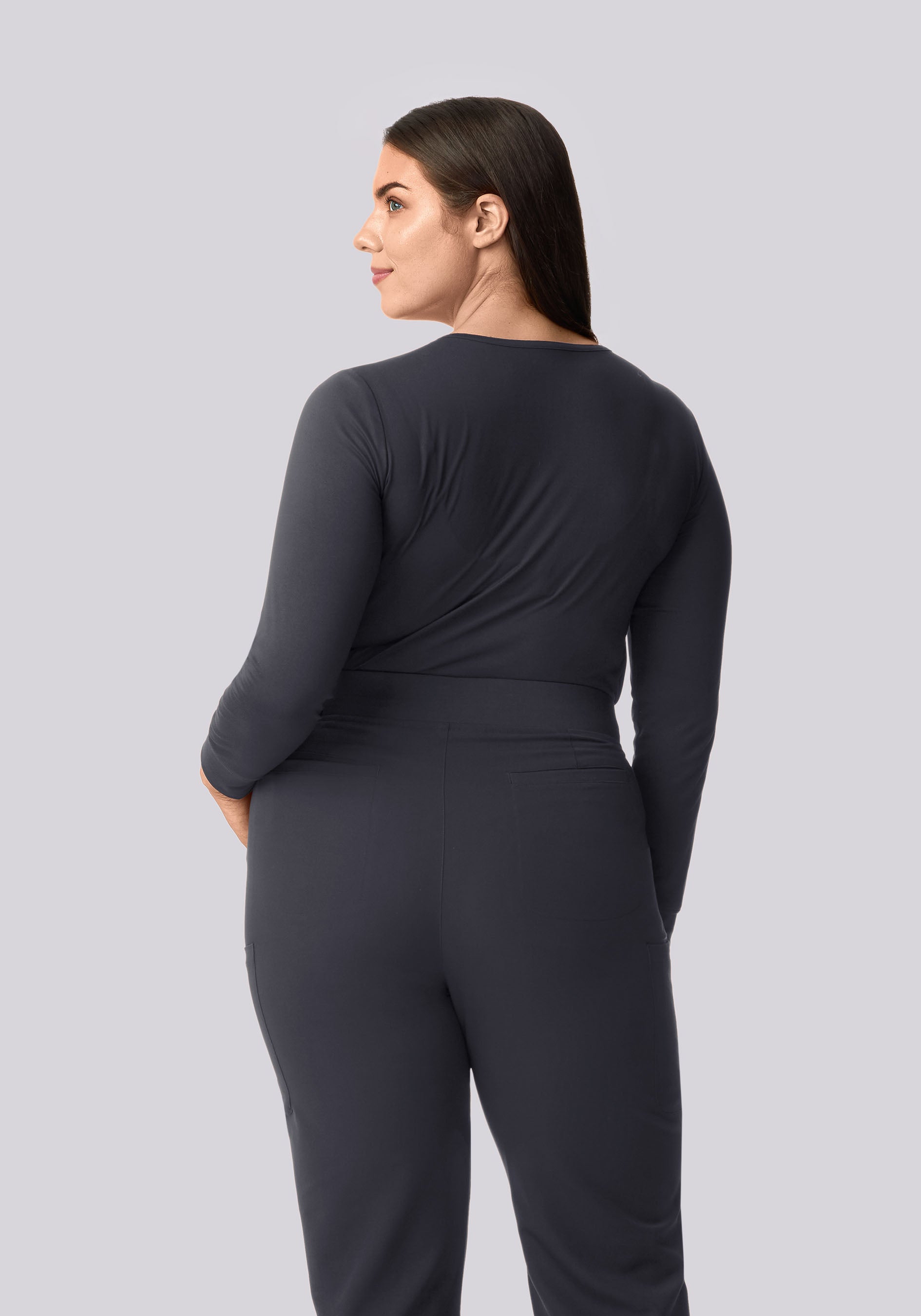 Women's Soft Knit Underscrubs Pewter