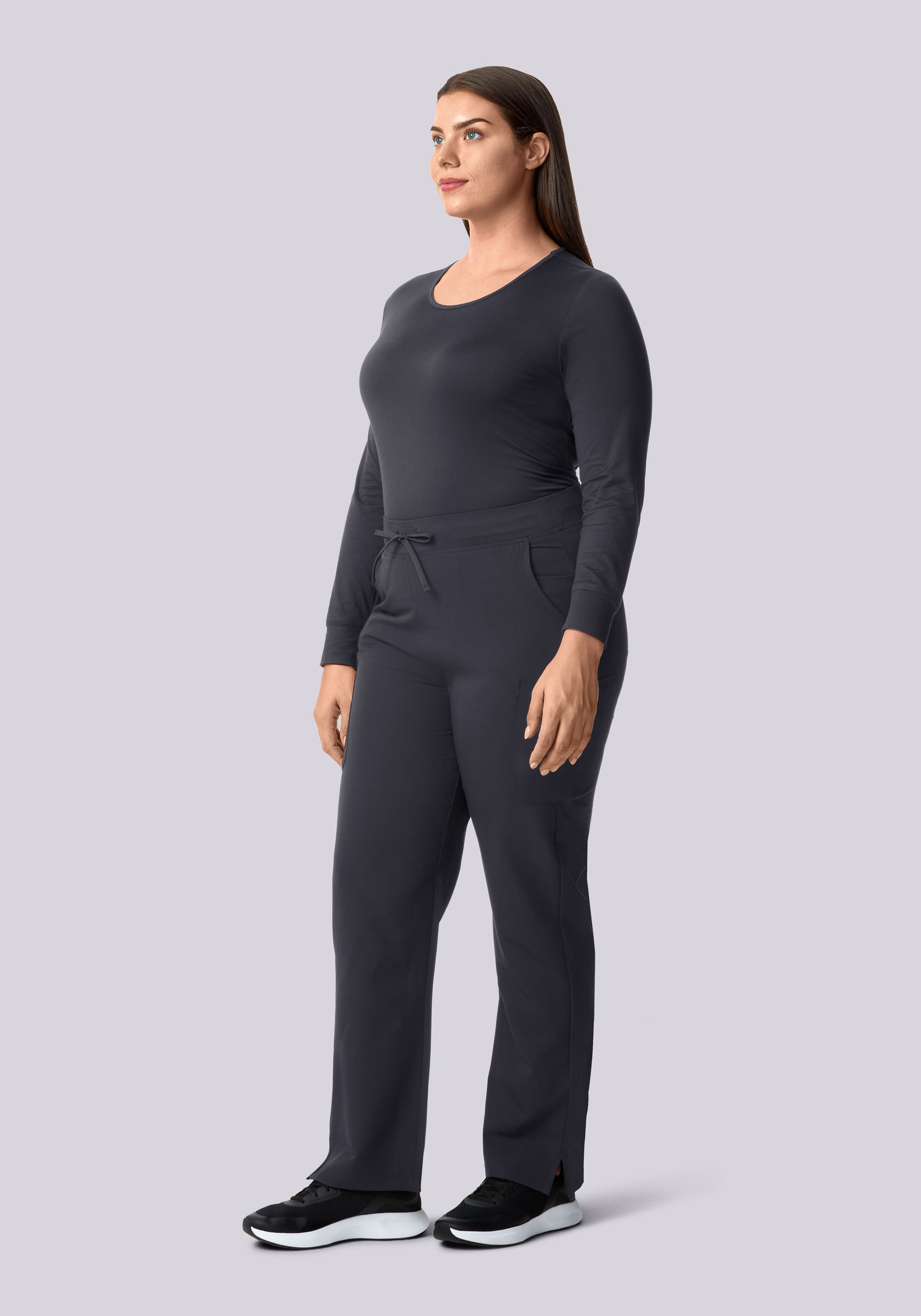 Women's Soft Knit Underscrubs Pewter