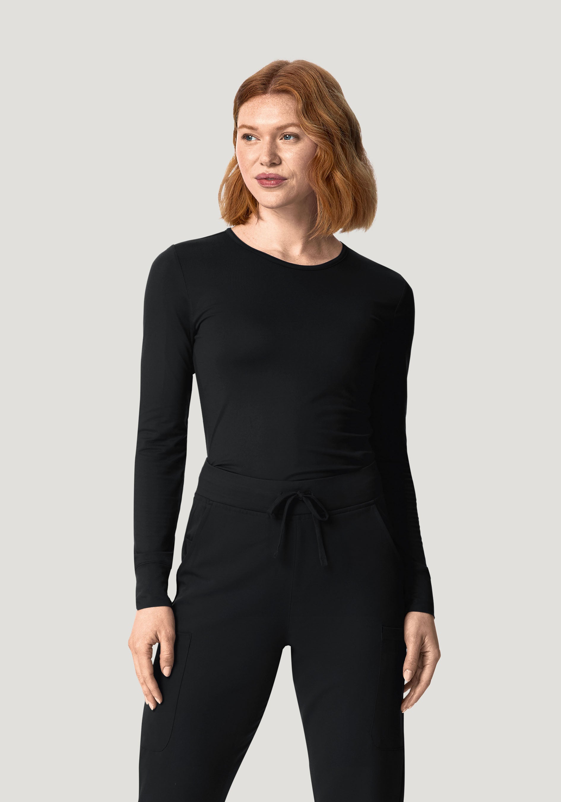 Women's Soft Knit Underscrubs Black