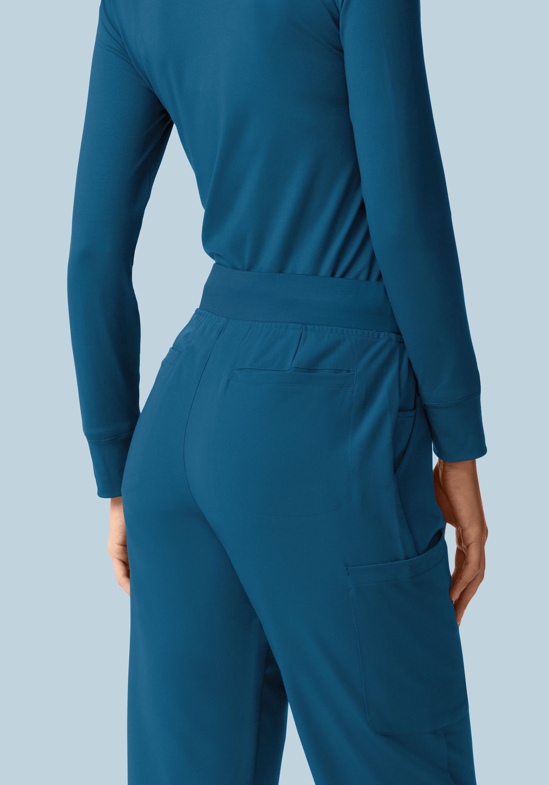 11 Pocket High Waisted Cargos Harbor Blue