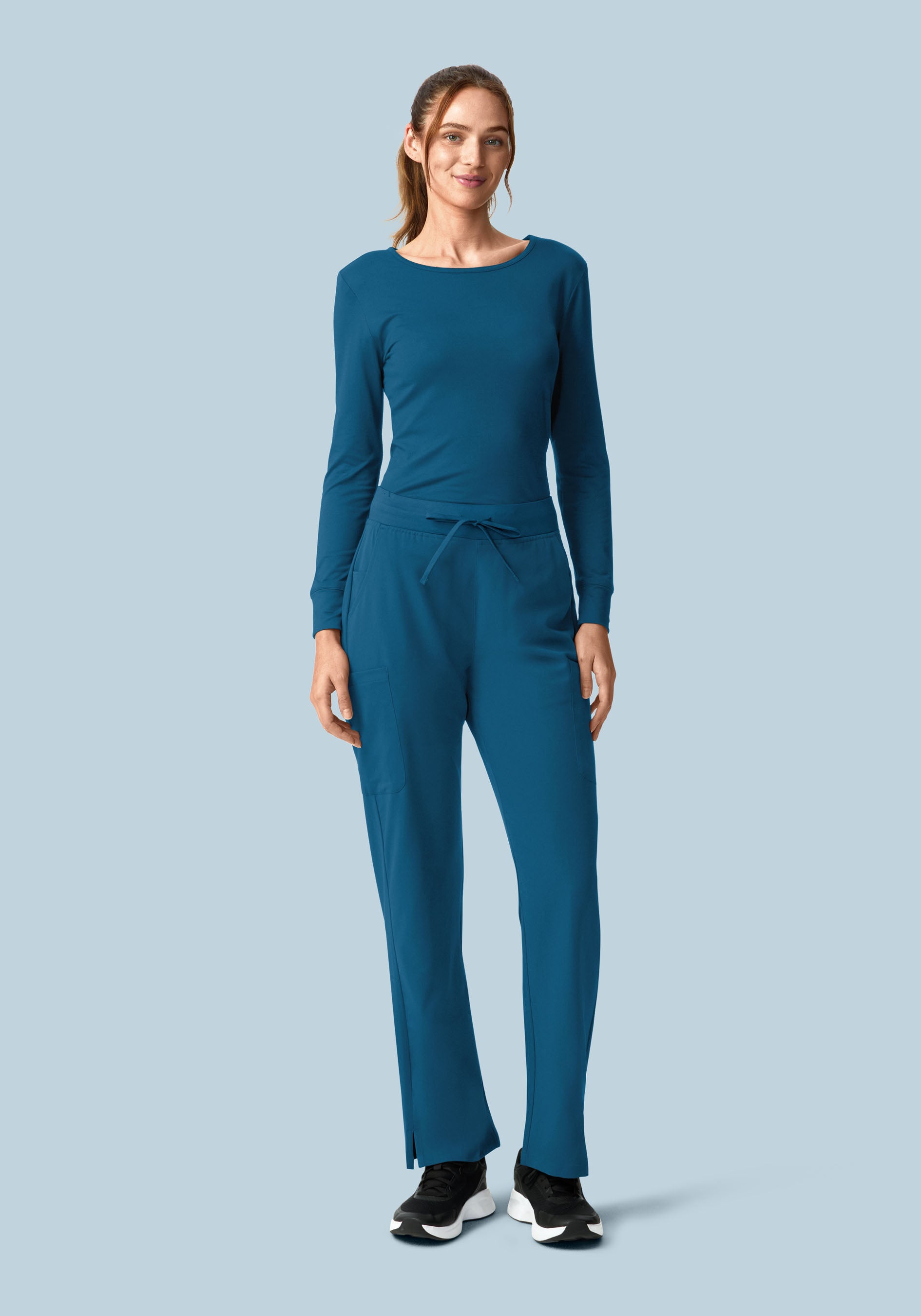 11 Pocket High Waisted Cargos Harbor Blue