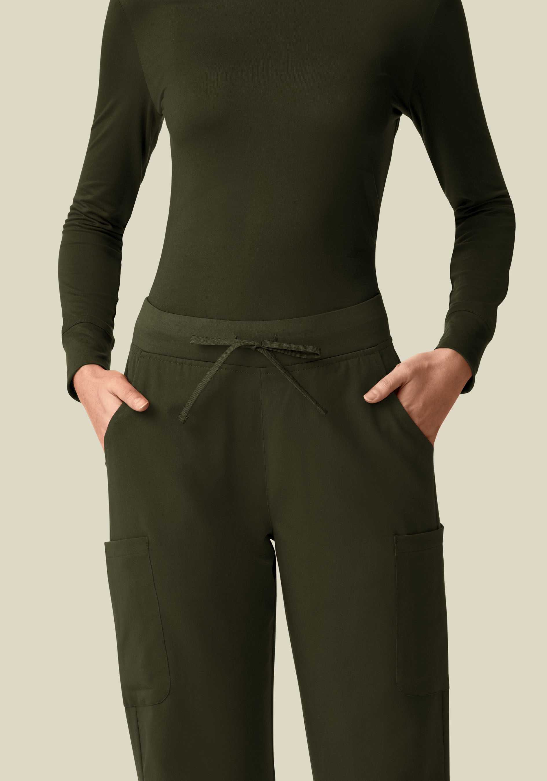 11 Pocket High Waisted Cargos Olive