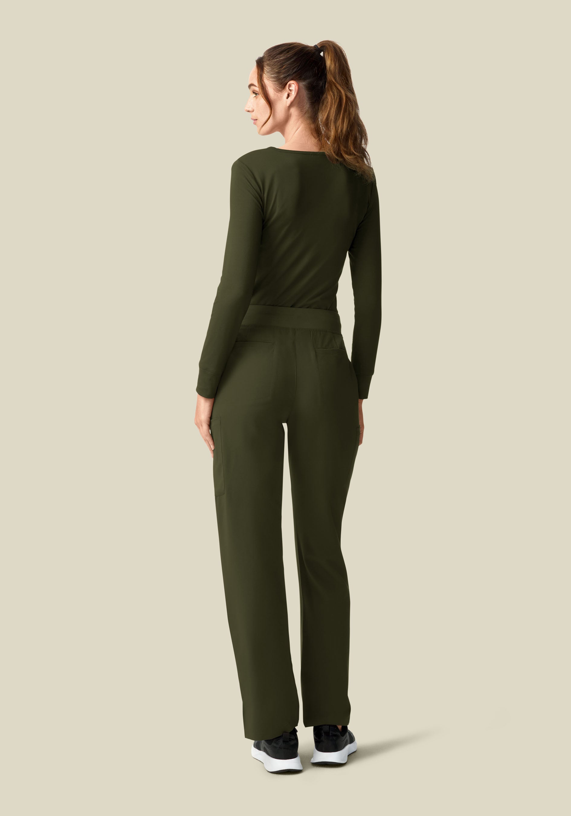11 Pocket High Waisted Cargos Olive