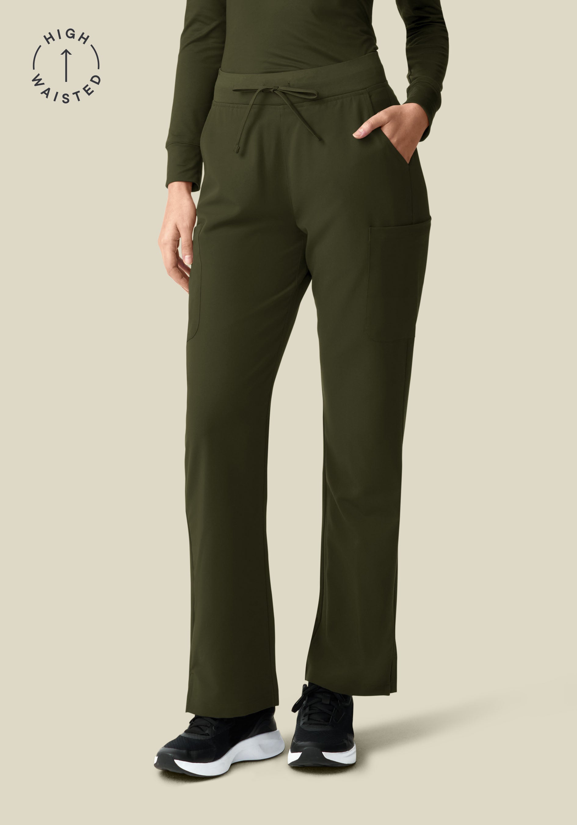 11 Pocket High Waisted Cargos Olive