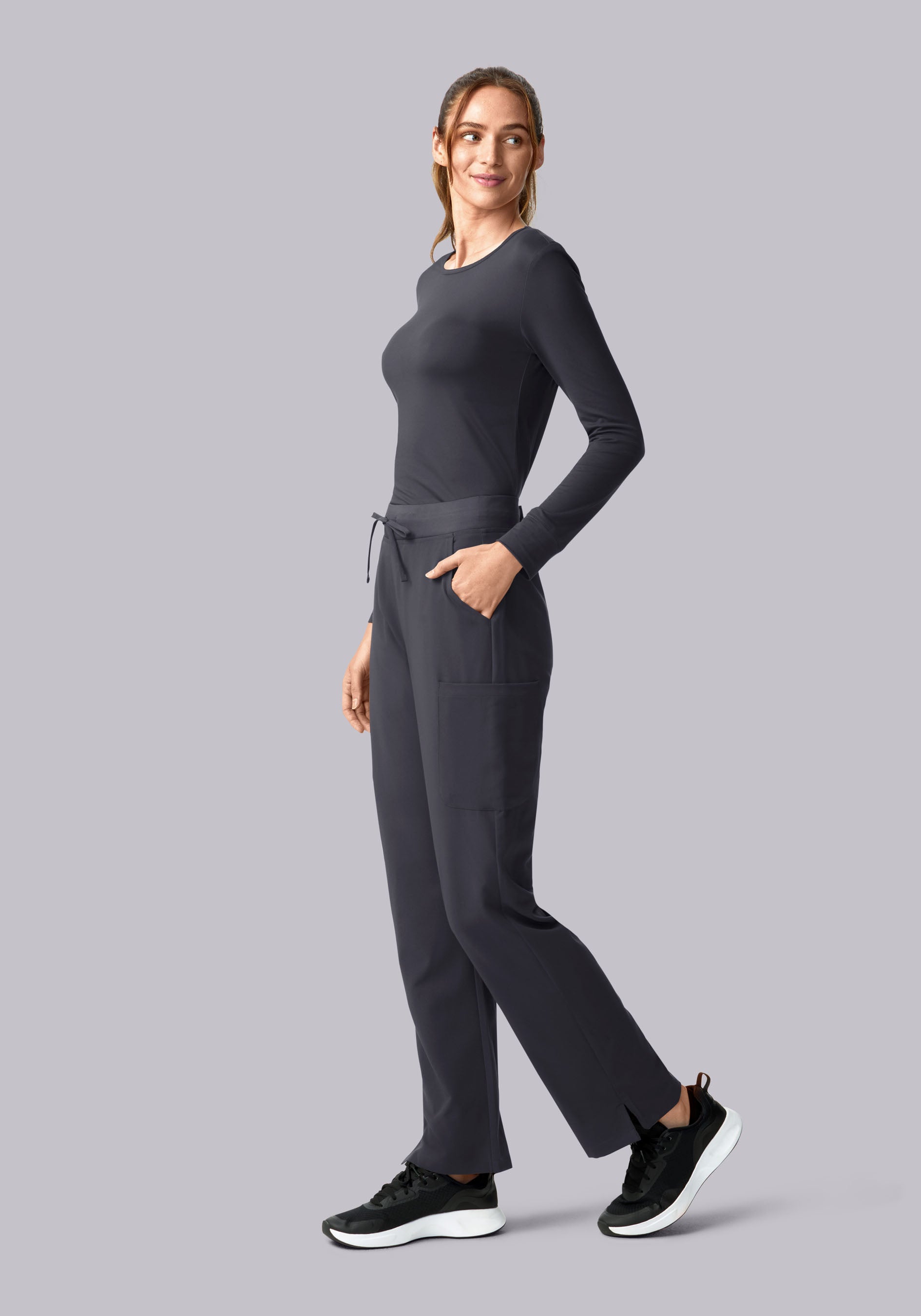 11 Pocket High Waisted Cargos Pewter