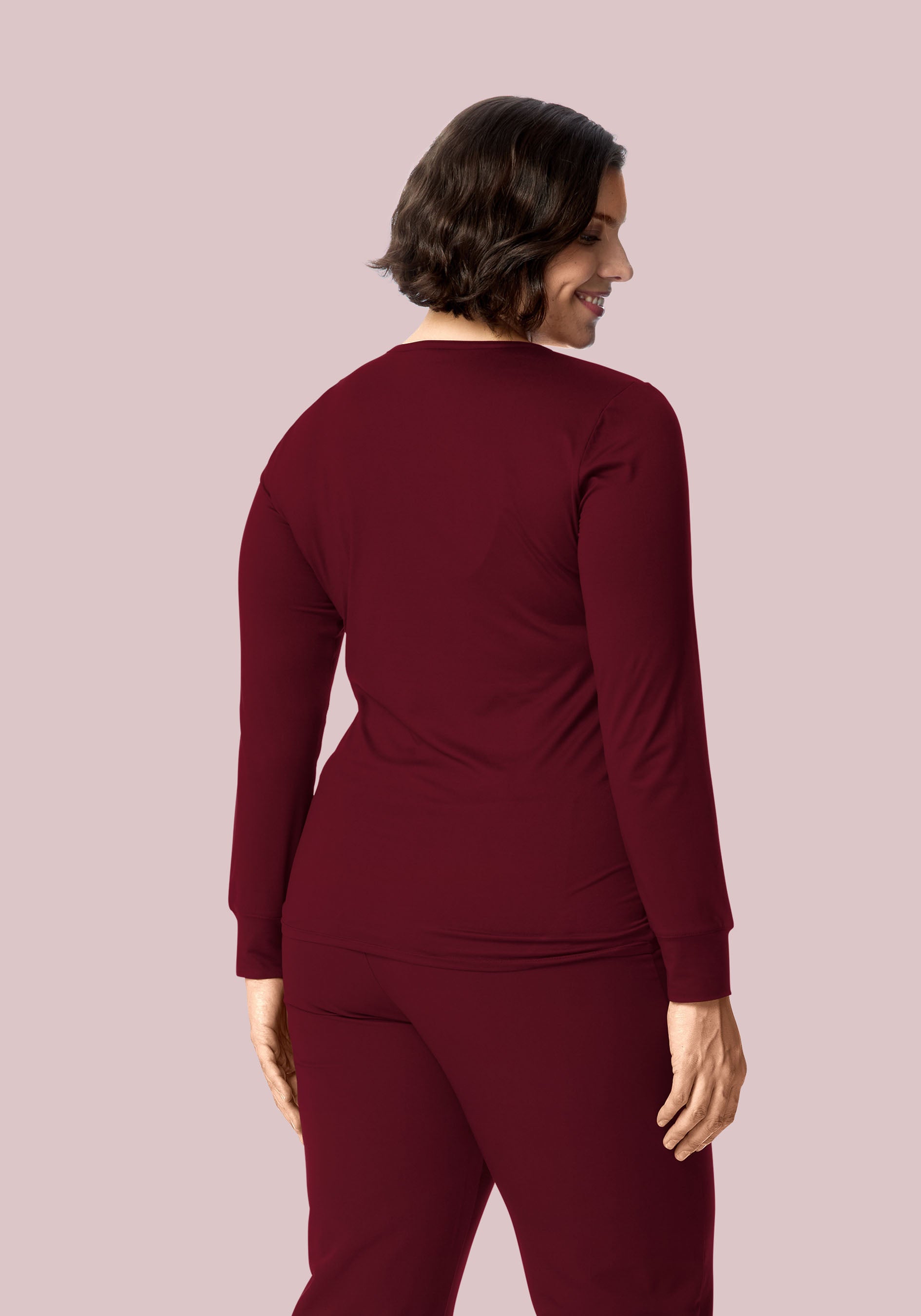 Women's Soft Knit Underscrubs Wine