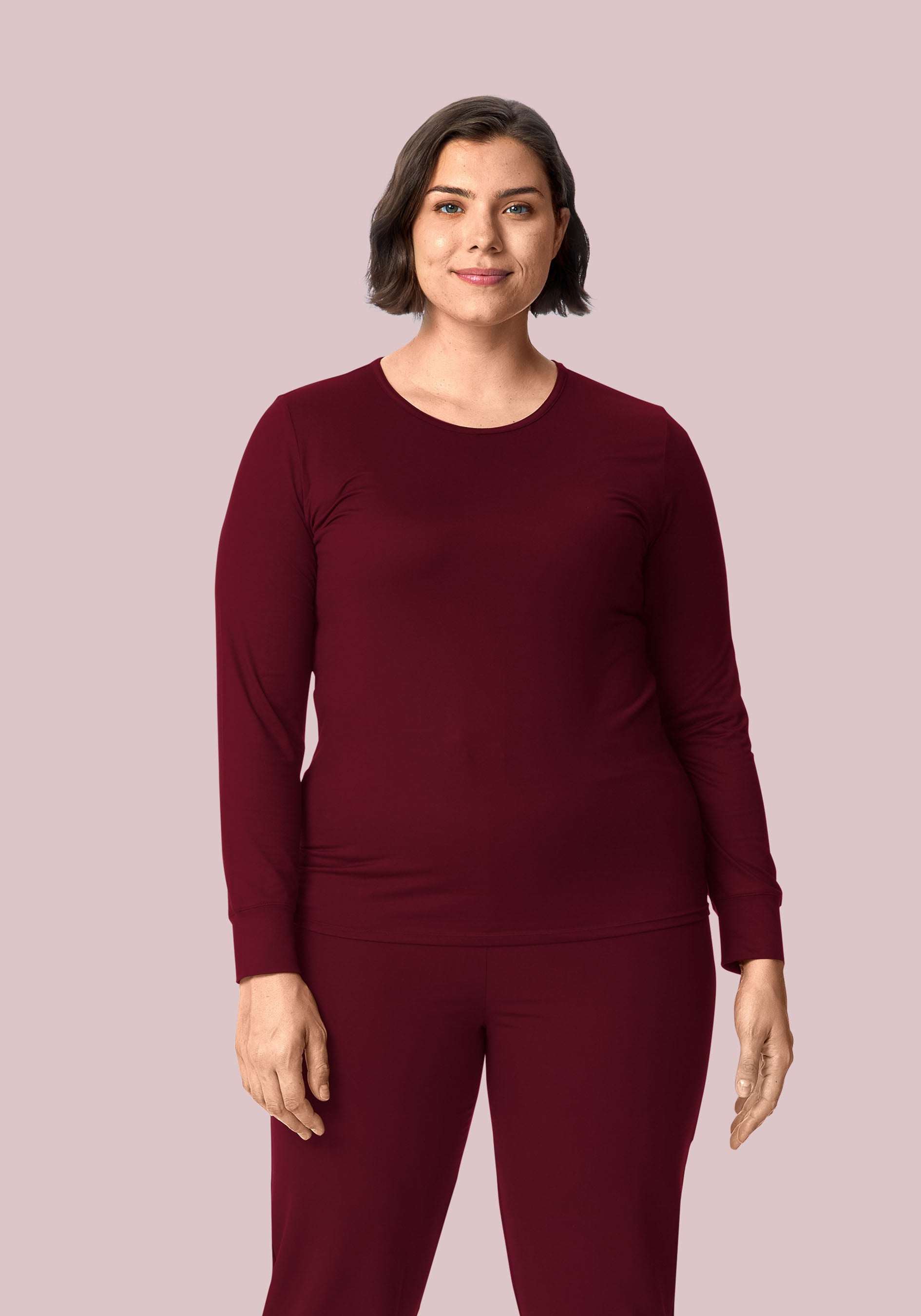 Women's Soft Knit Underscrubs Wine