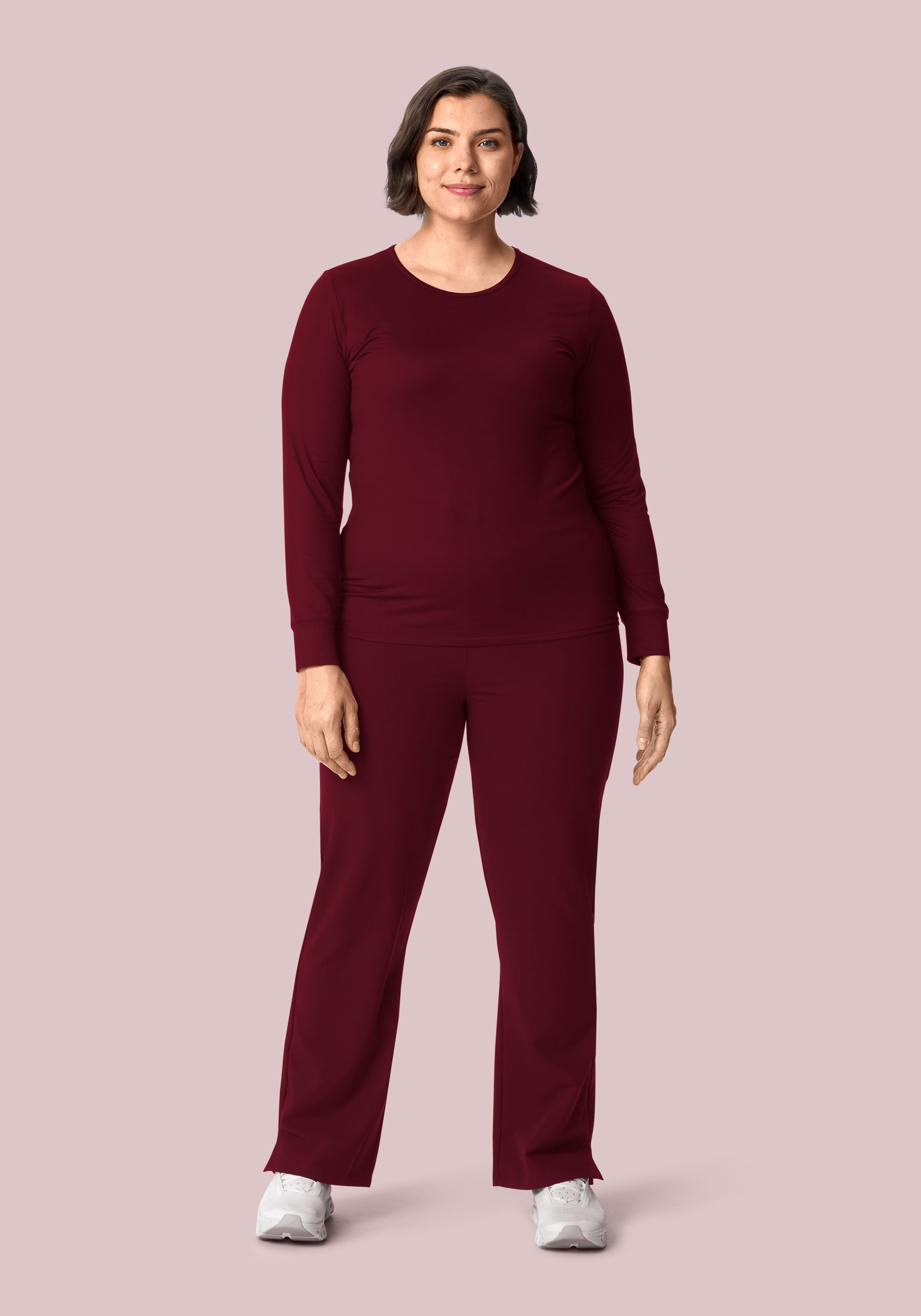 Women's Soft Knit Underscrubs Wine
