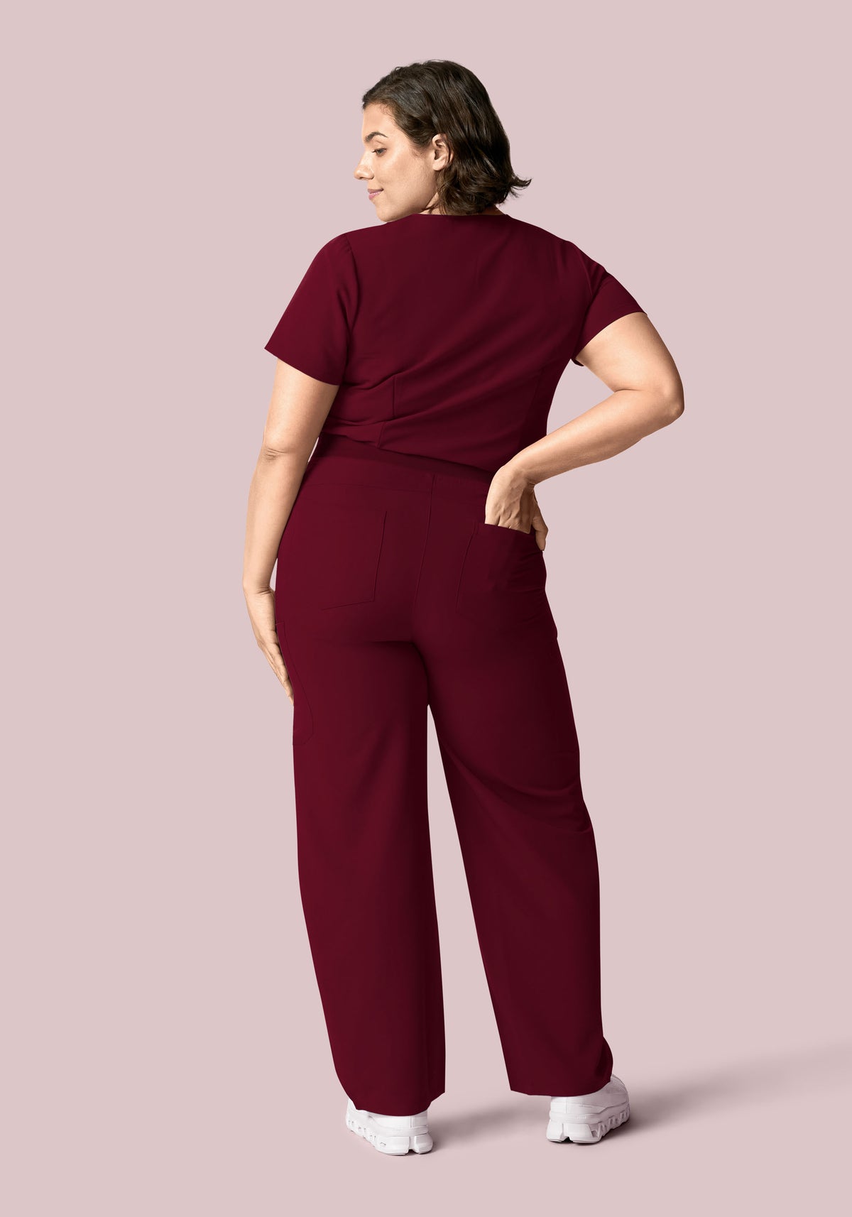 Mid-Rise Barrel Pants Wine