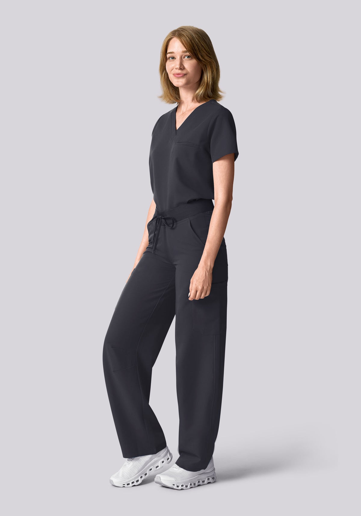 Mid-Rise Barrel Pants Pewter