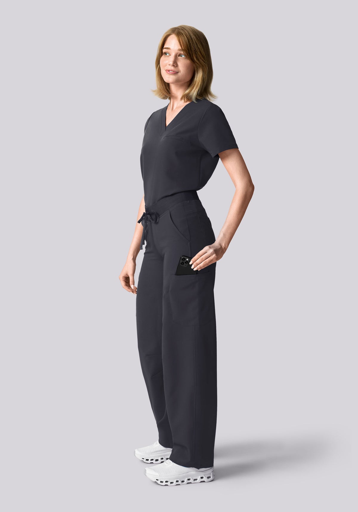 Mid-Rise Barrel Pants Pewter