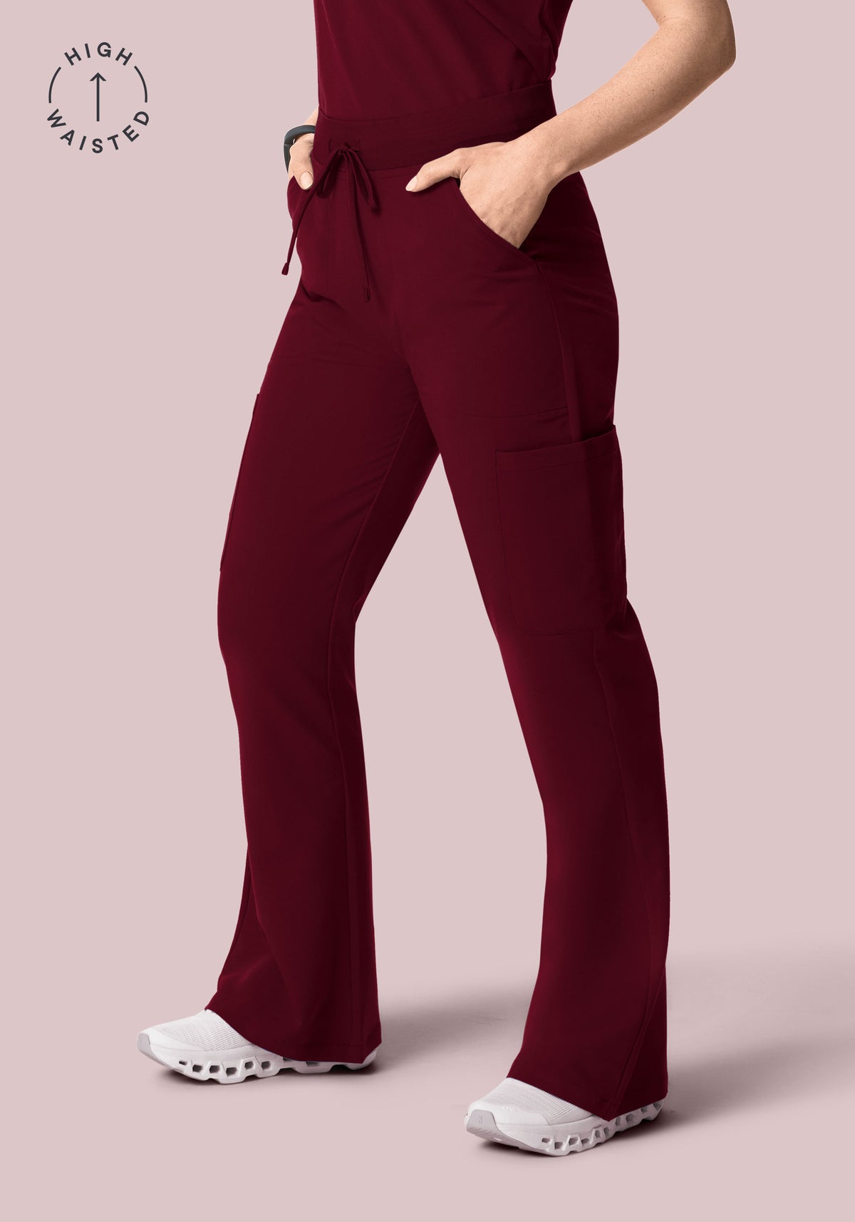 High Waisted Flares Wine