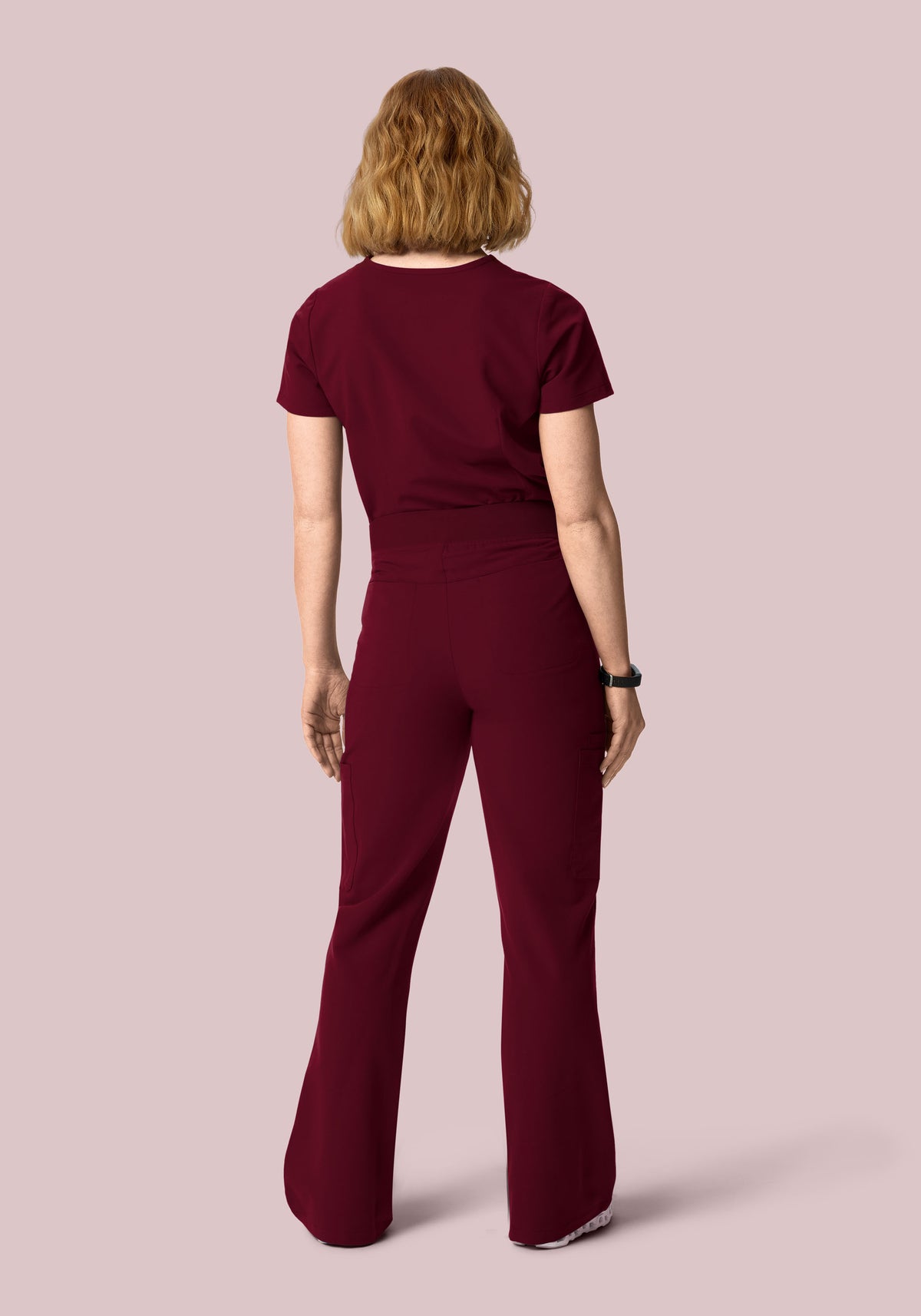 High Waisted Flares Wine