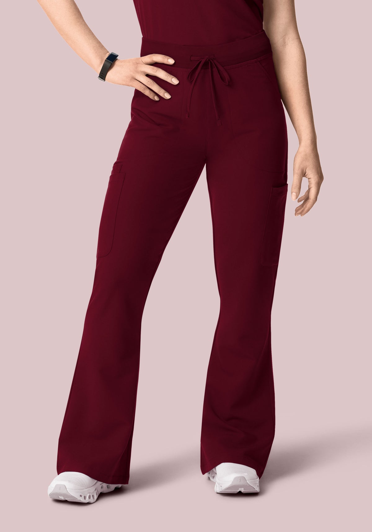 High Waisted Flares Wine