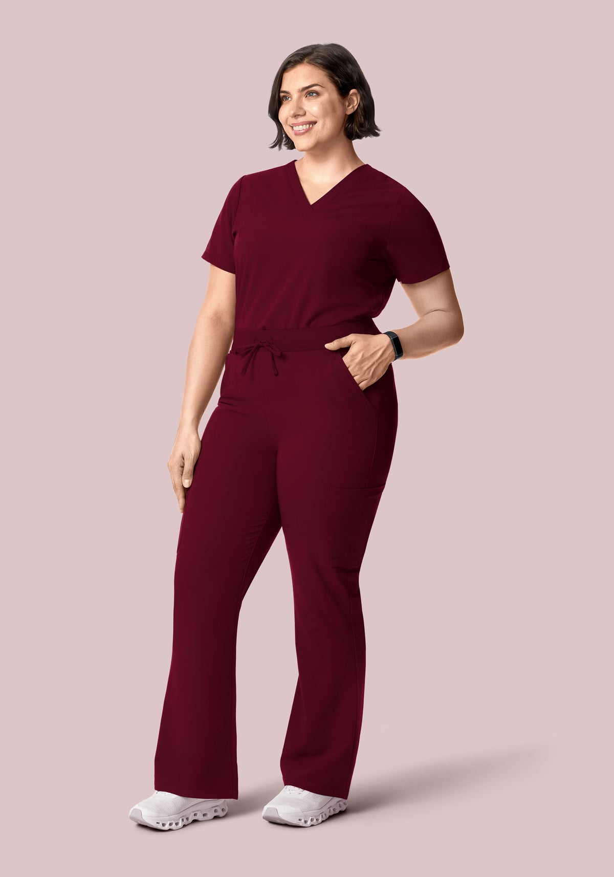 High Waisted Flares Wine