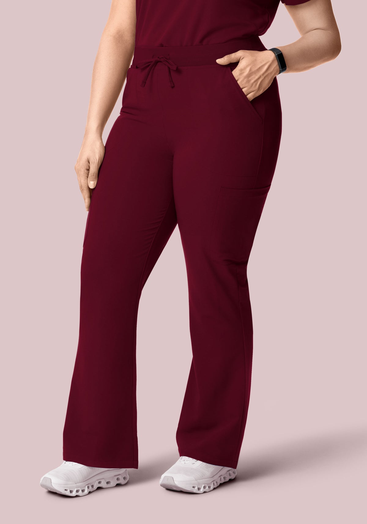 High Waisted Flares Wine