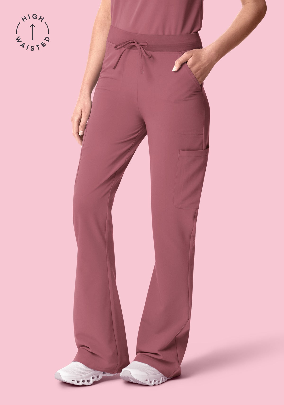 High Waisted Flares Mauve