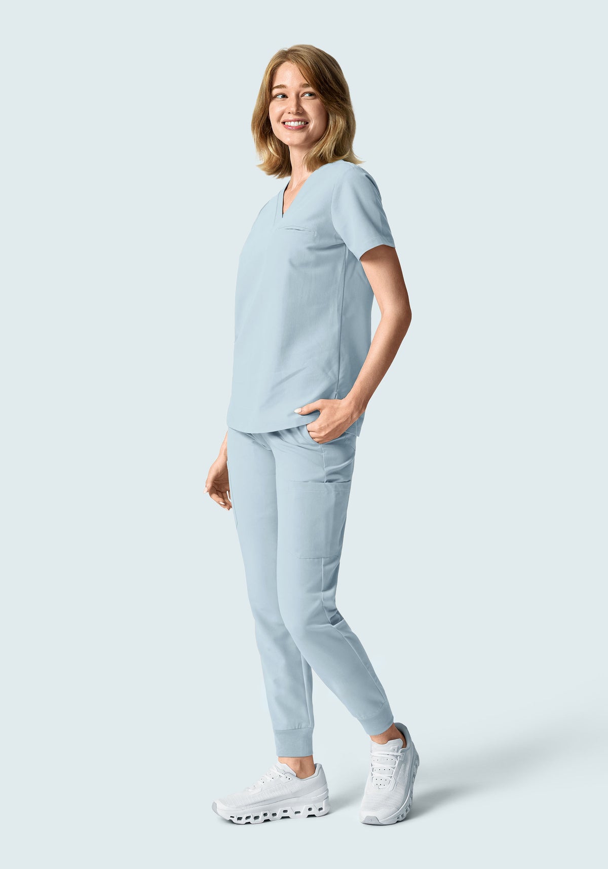 9 Pocket Joggers Powder Blue