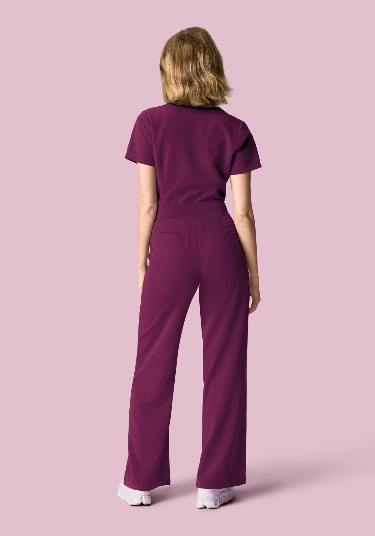 High Waisted Wide Leg Plum