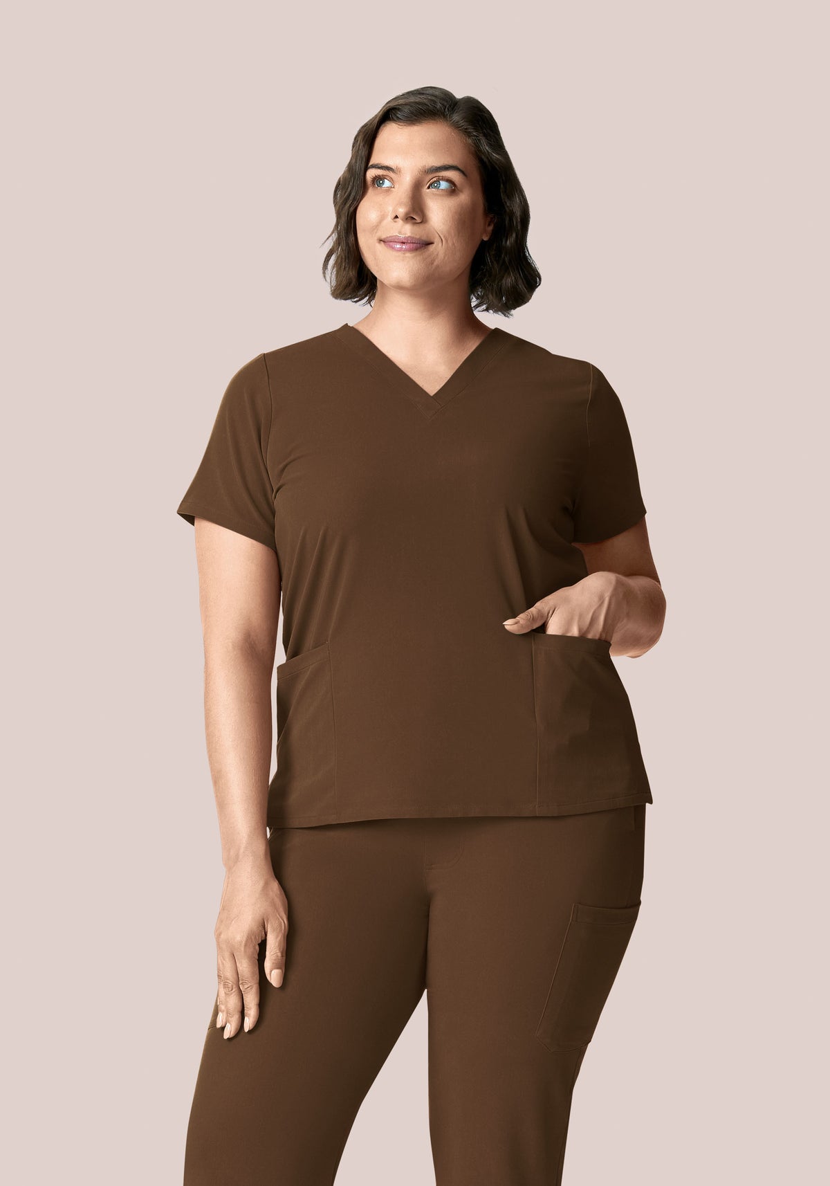 6 Pocket Top Chocolate Brown