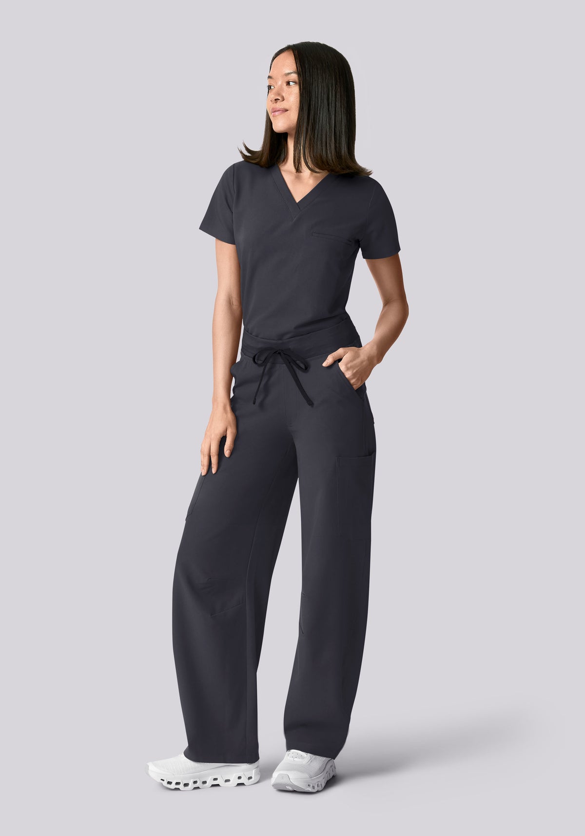 Mid-Rise Barrel Pants Pewter